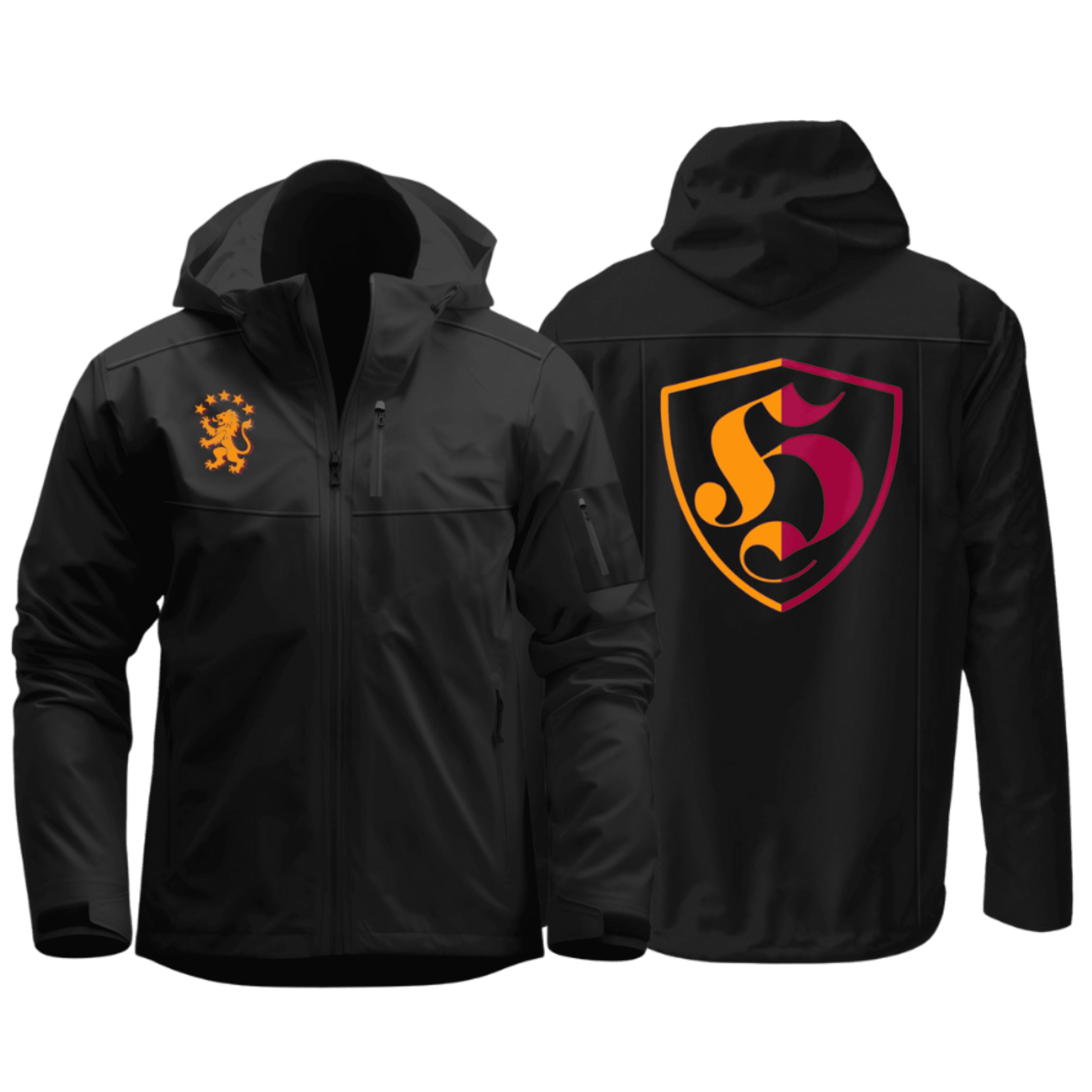 5 Yıldız Aslan (Sarı Kırmızı Ultras Sırt Baskılı) Softshell Mont 