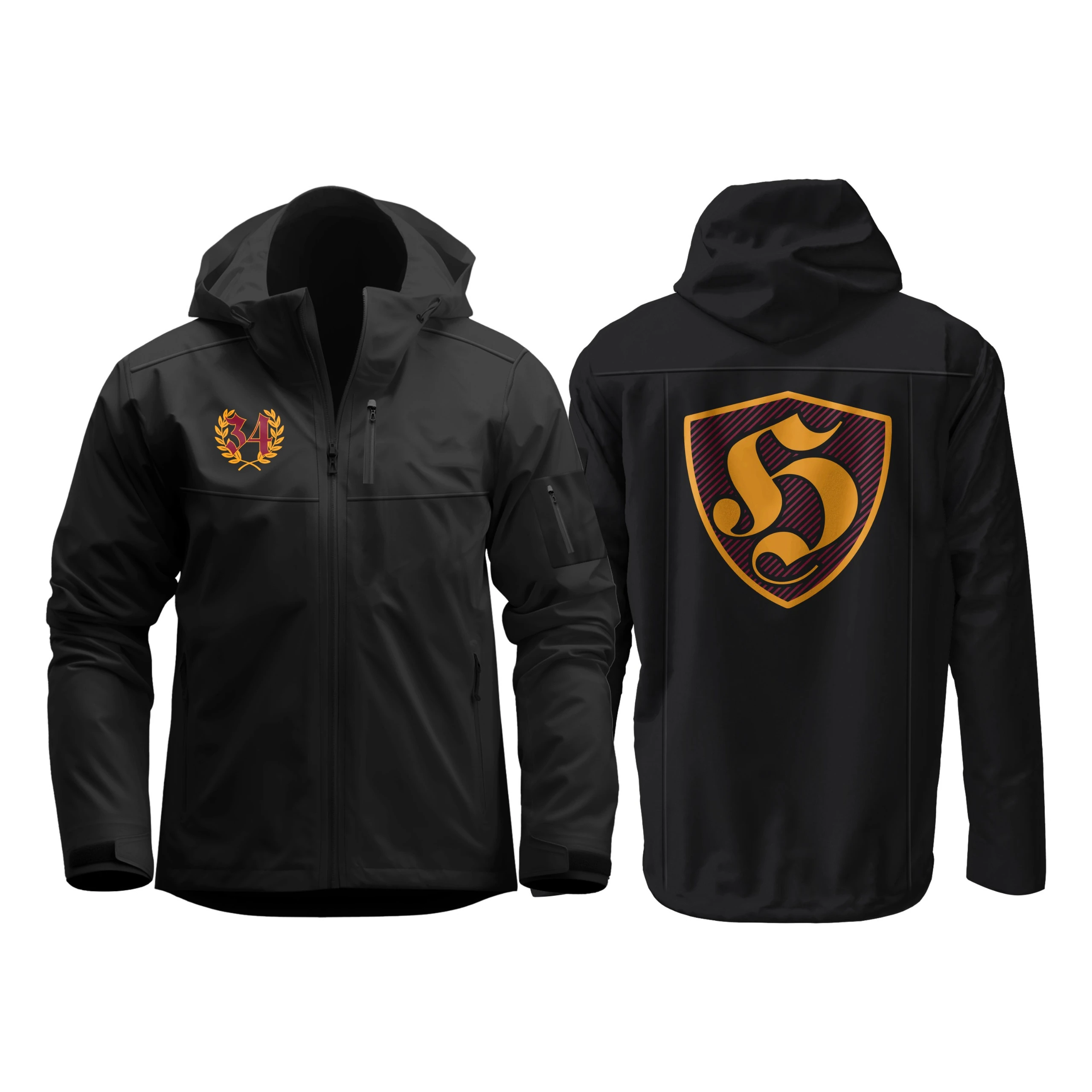 34 Sarı Kırmızı (Ultras Sırt Baskılı) Softshell Mont
