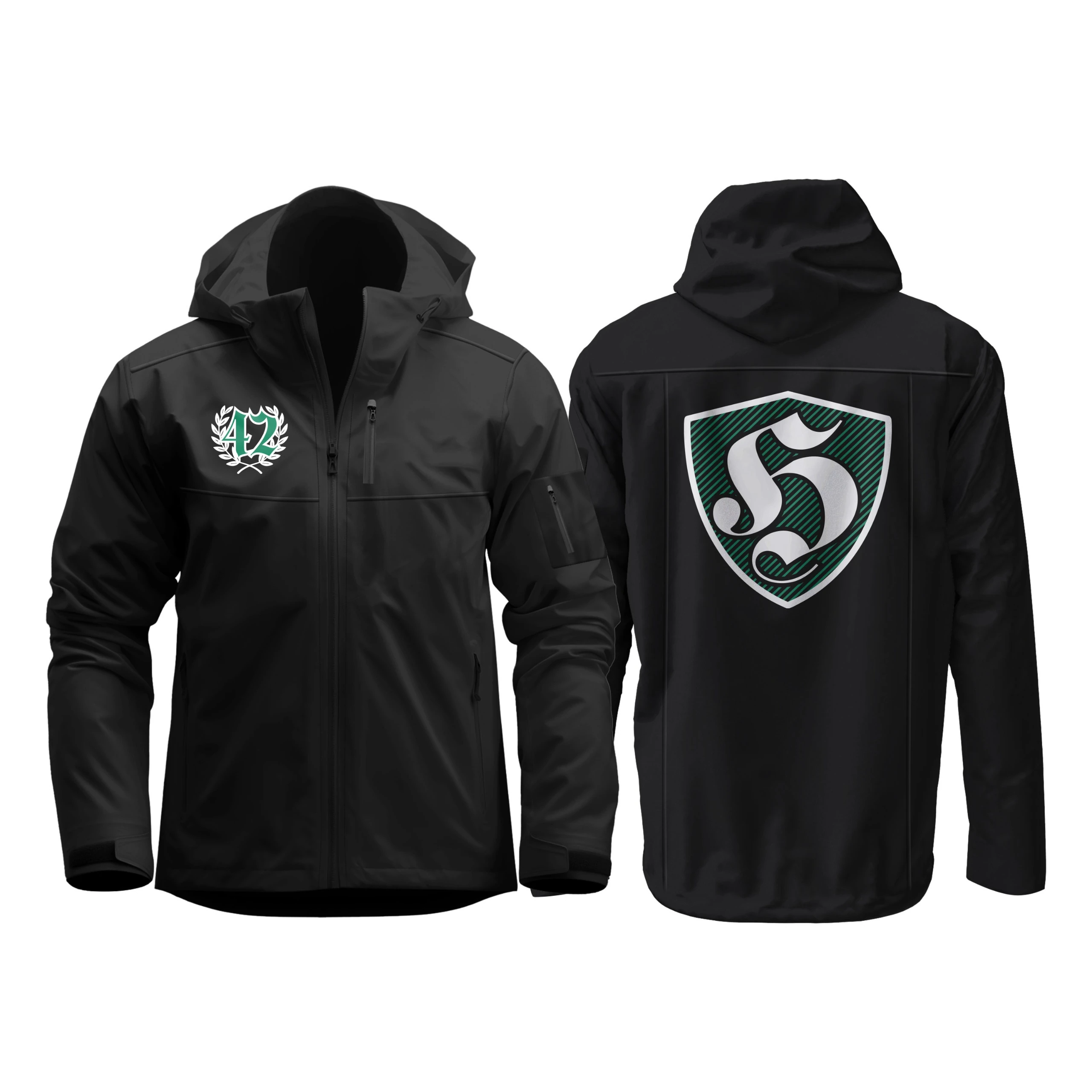 42 Konya Yeşil Beyaz (Ultras Sırt Baskılı Softshell Mont)