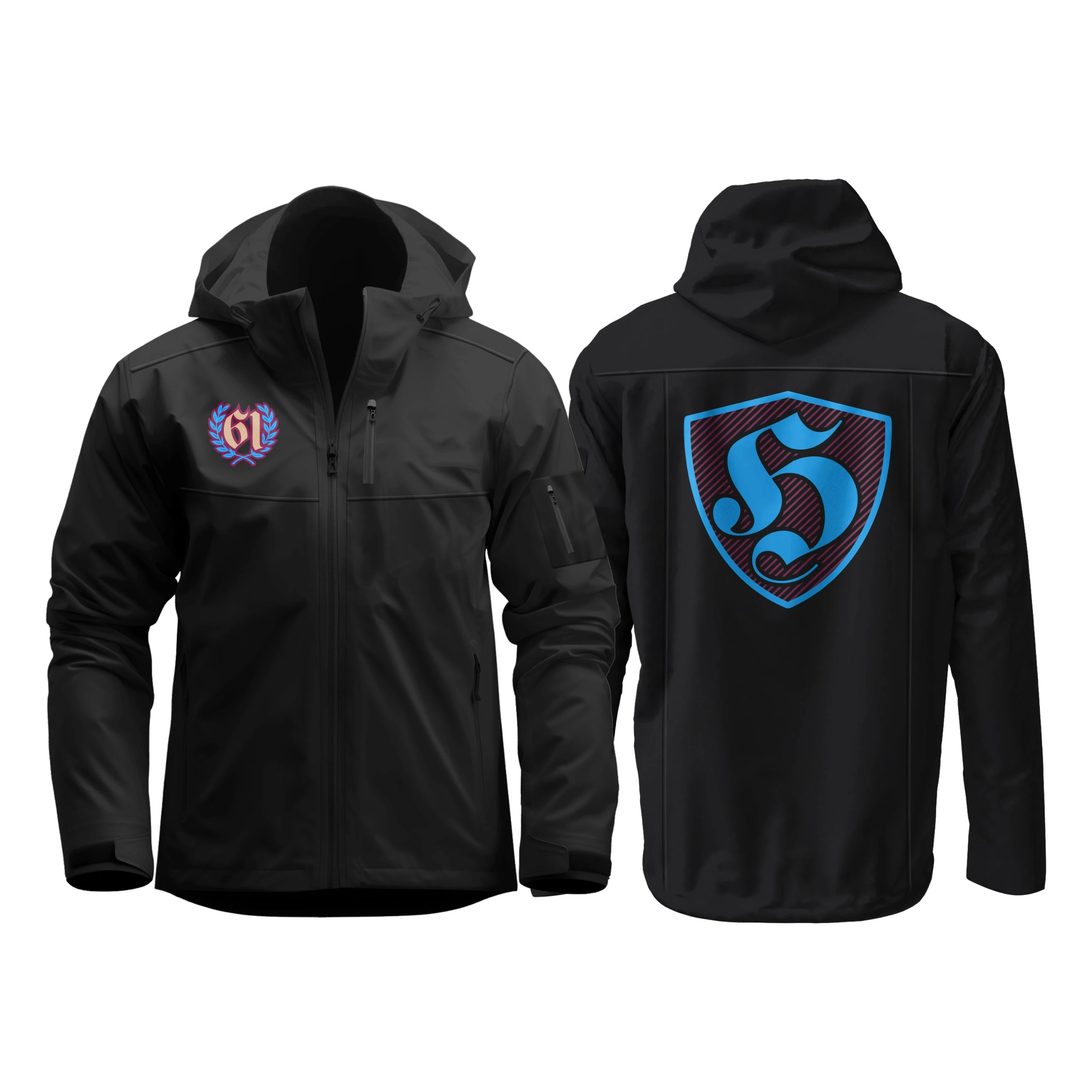 61 Bordo Mavi Trabzon (Ultras Sırt Baskılı) Softshell Mont
