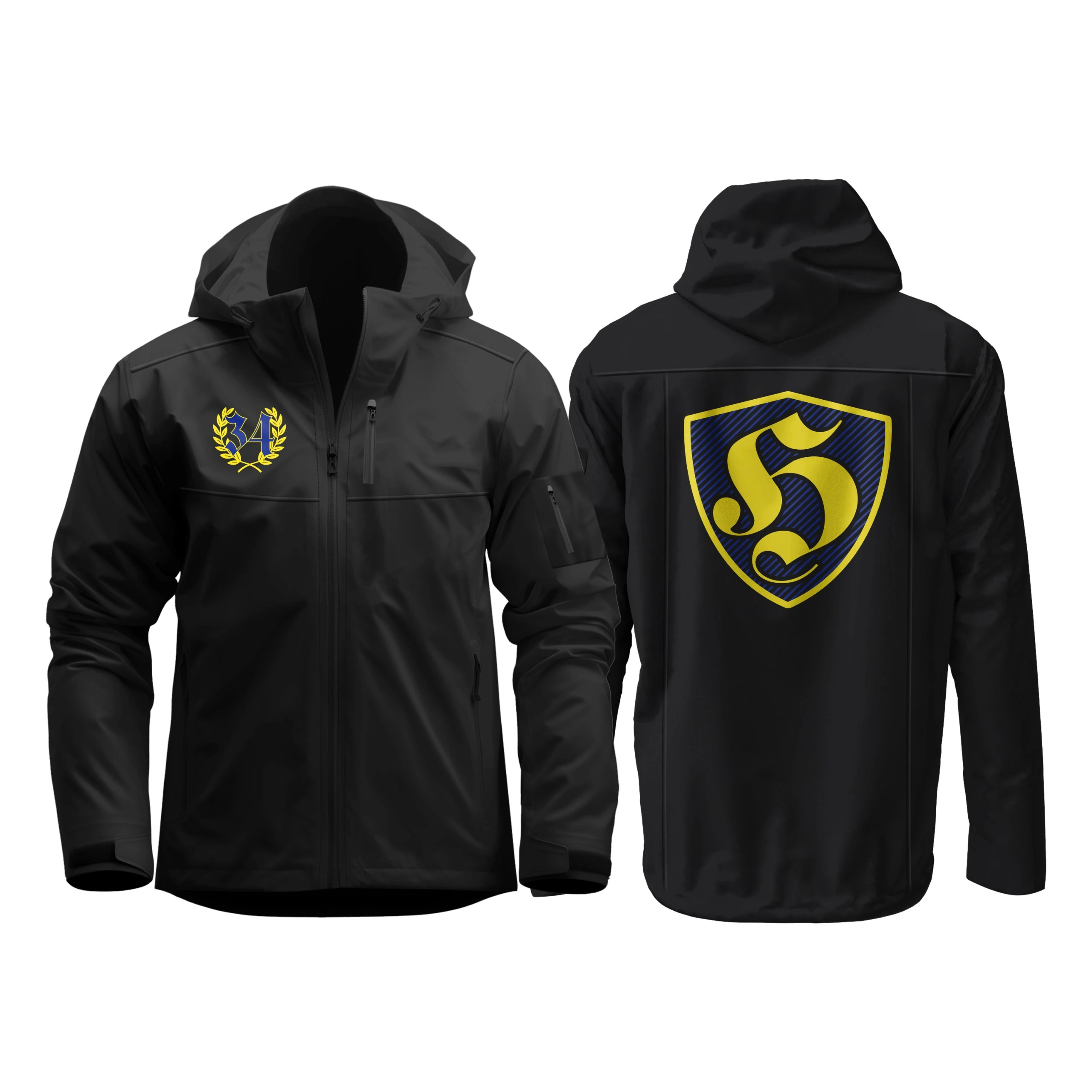 34 Sarı Lacivert (Ultras Sırt Baskılı Softshell Mont)