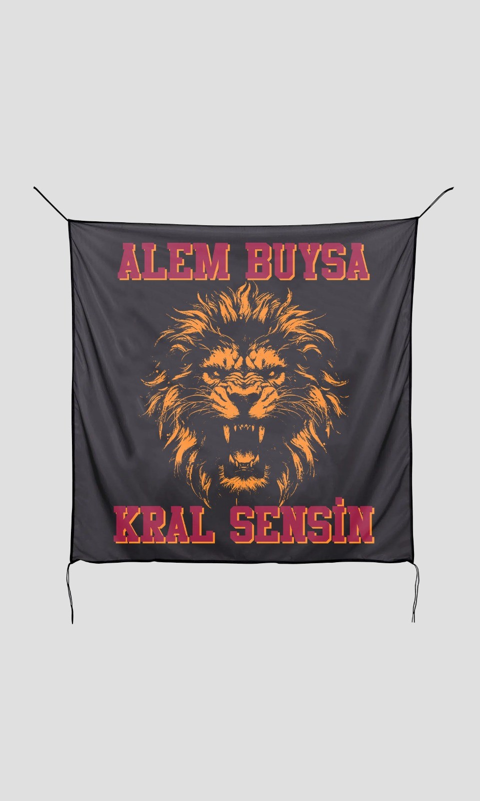 Alem Buysa Kral Sensin Aslan Siyah Bayrak
