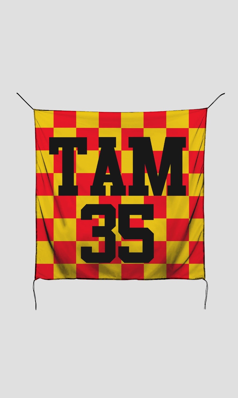 Tam 35 Sarı Kırmızı Damalı Bayrak