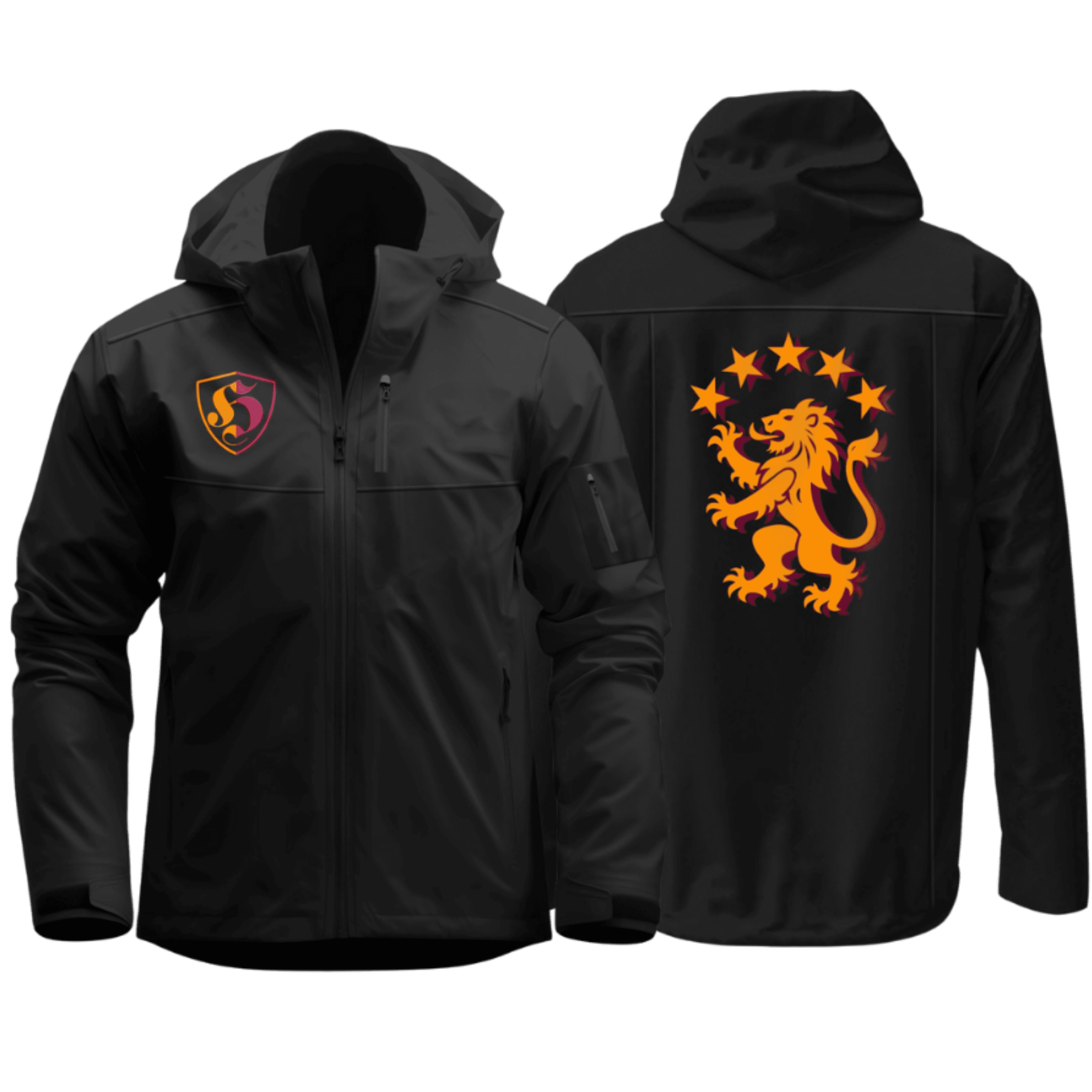 Sarı Kırmızı Ultras (5 Yıldız Aslan Sırt Baskılı) Softshell Mont