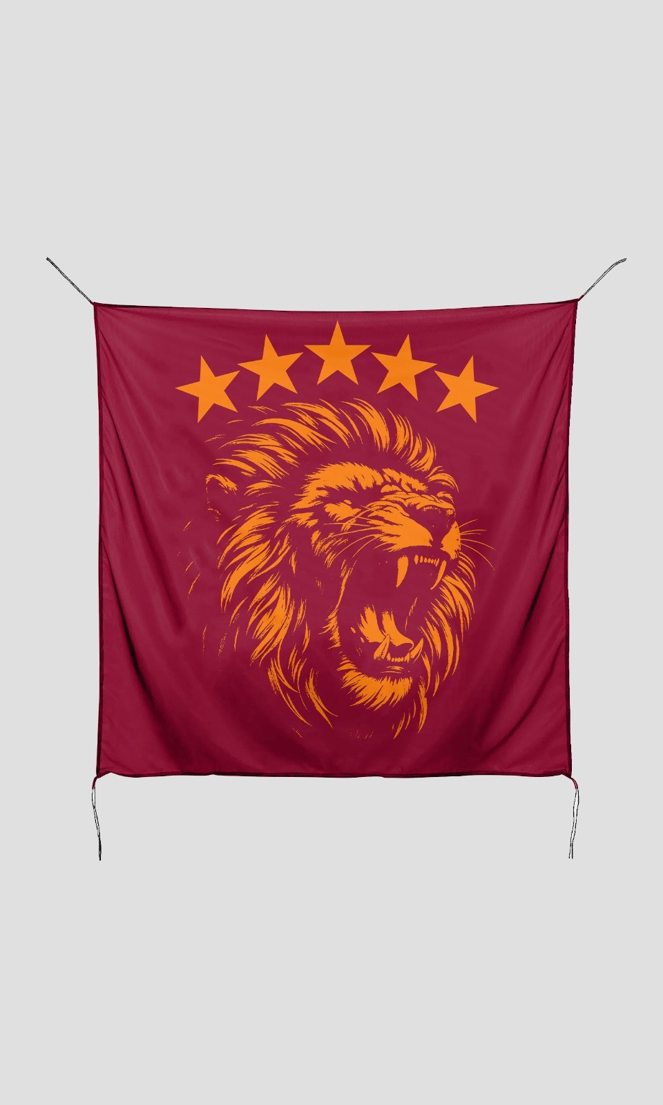 5 Yıldız Aslan Kırmızı Bayrak