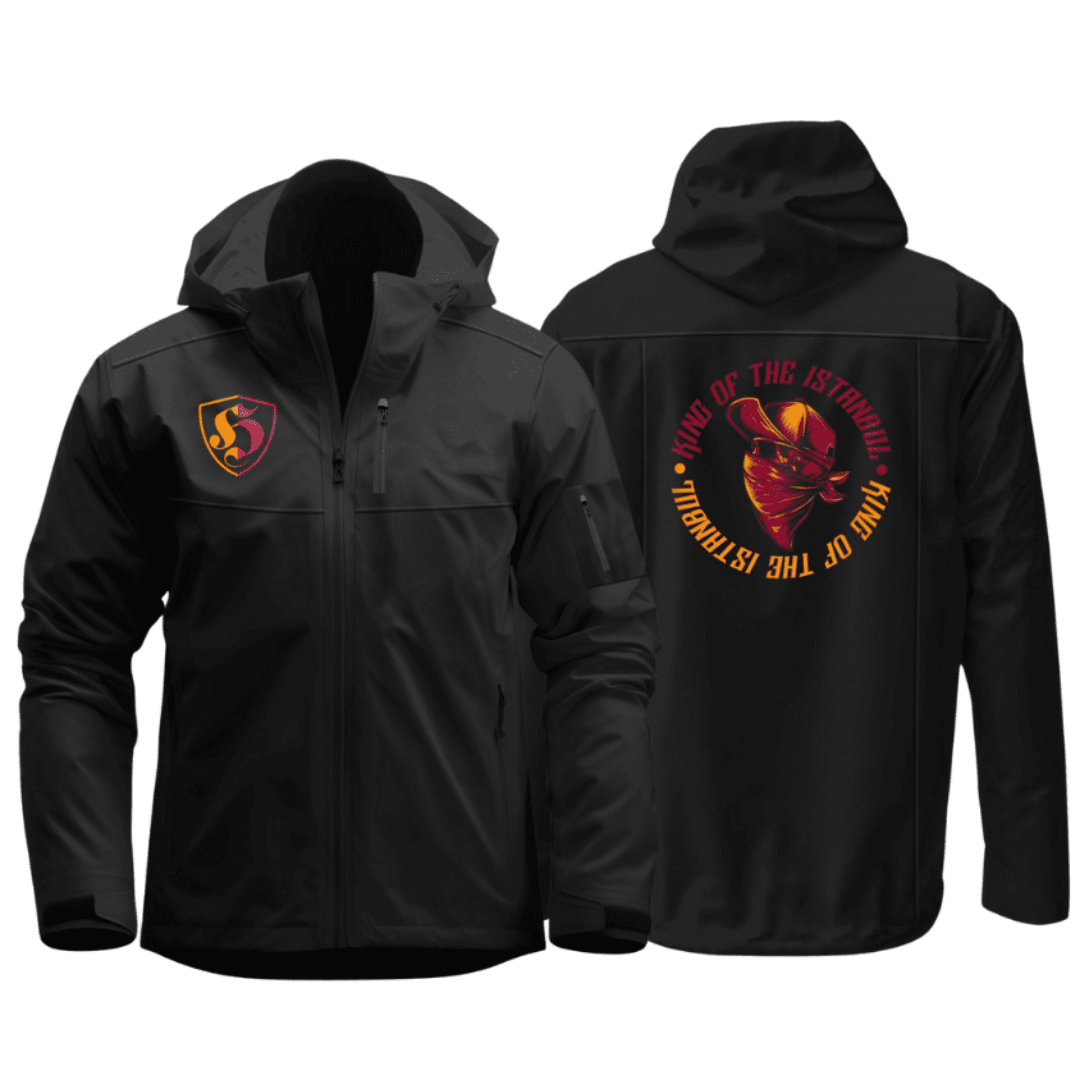 Sarı Kırmızı Ultras (King Of The İstanbul Sırt Baskılı) Softshell Mont