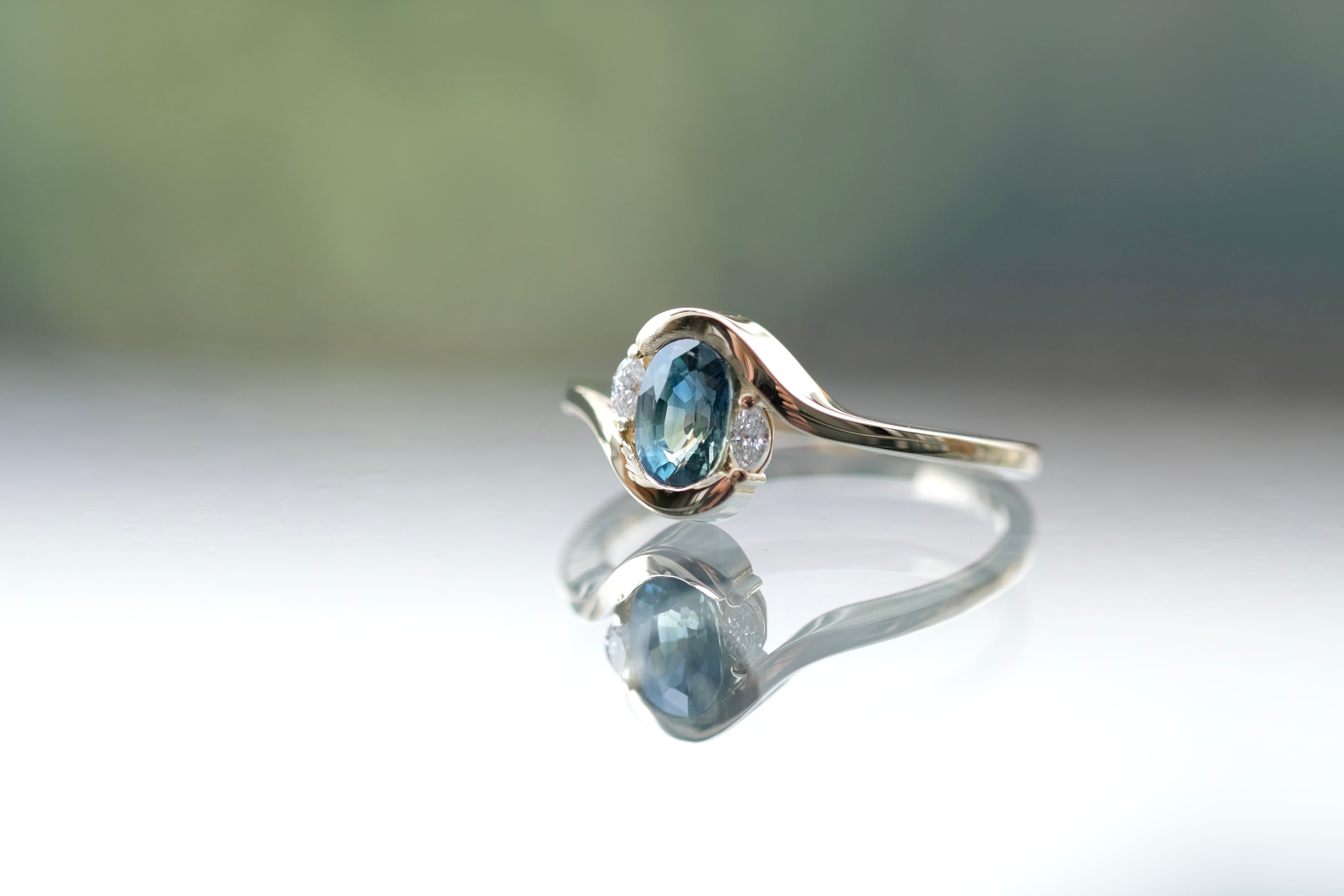 SONSUZLUK TEKLİF YÜZÜĞÜ TEAL-SAPPHIRE