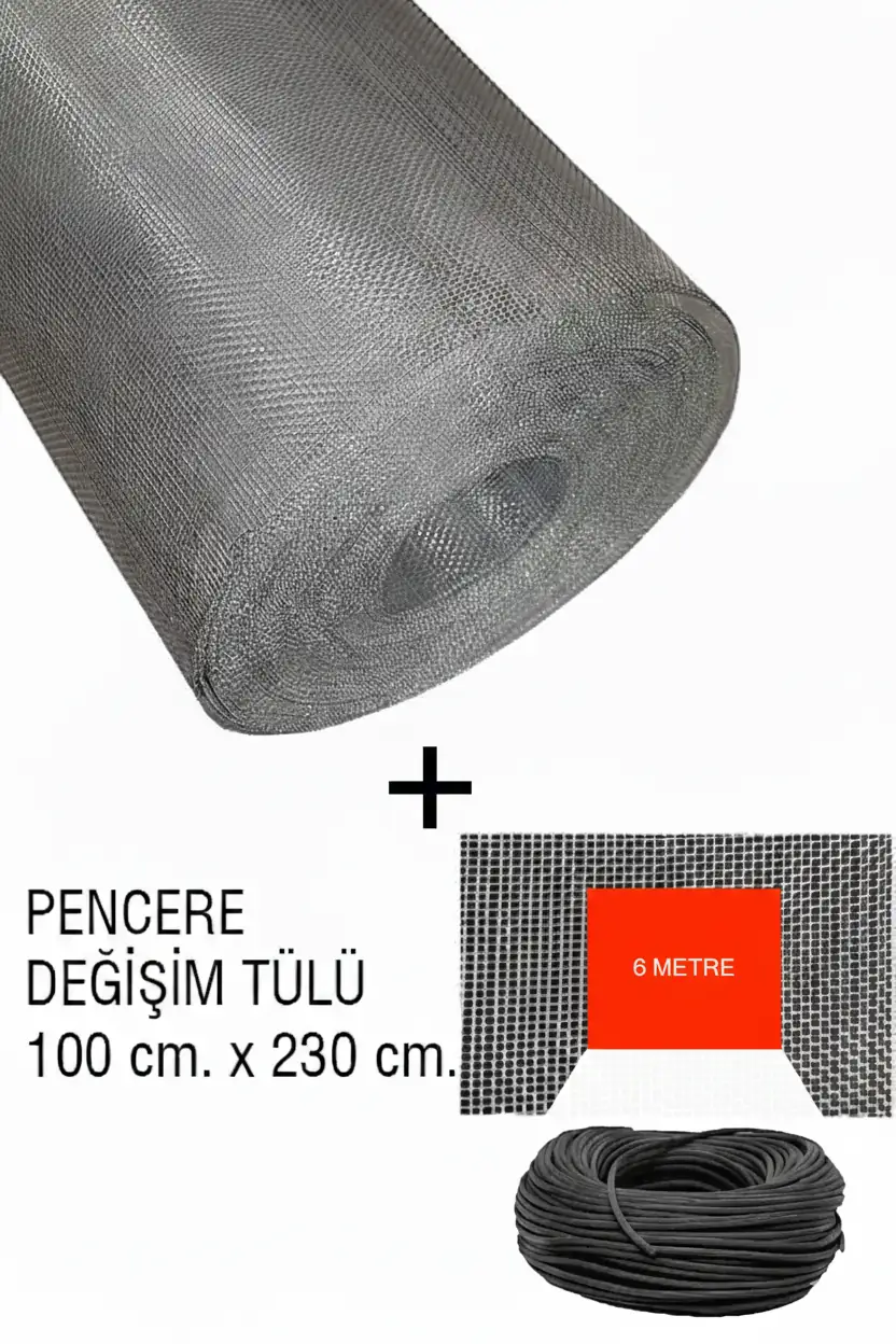 Kapı Sineklik Fiberglas Değişim Tülü 100x230 6m Sineklik Fitili