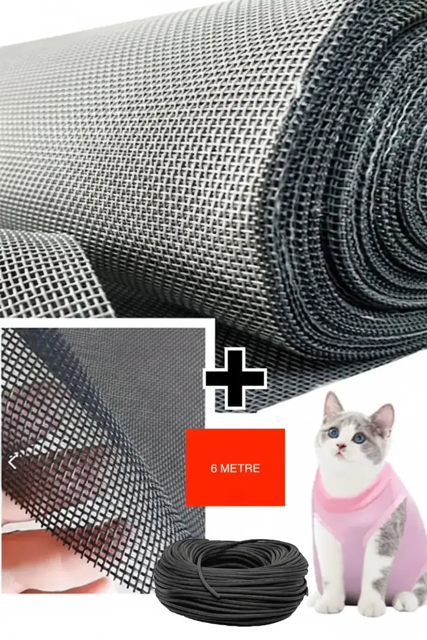 Yırtılmaz Kapı Kedi Tülü (Ped Tül) 100 cm x Boy:230 cm) 6m Fitil