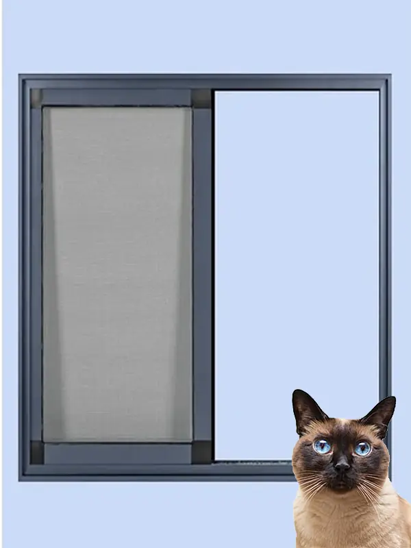 KEDİ Tüllü Sürme KAPI Sineklik Antrasit (Max 225x230)