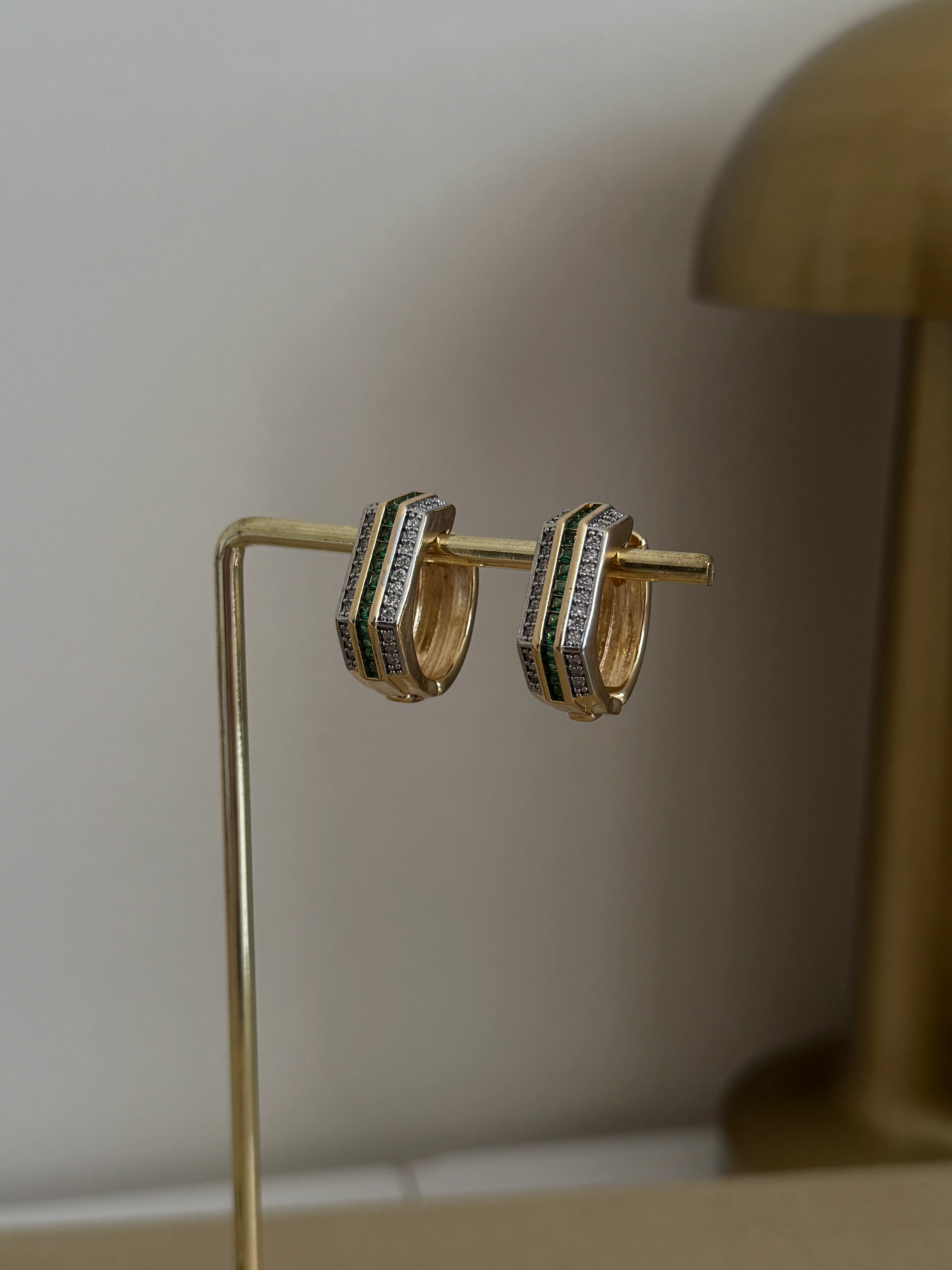 Vip Yeşil Zirkon Taşlı Küpe