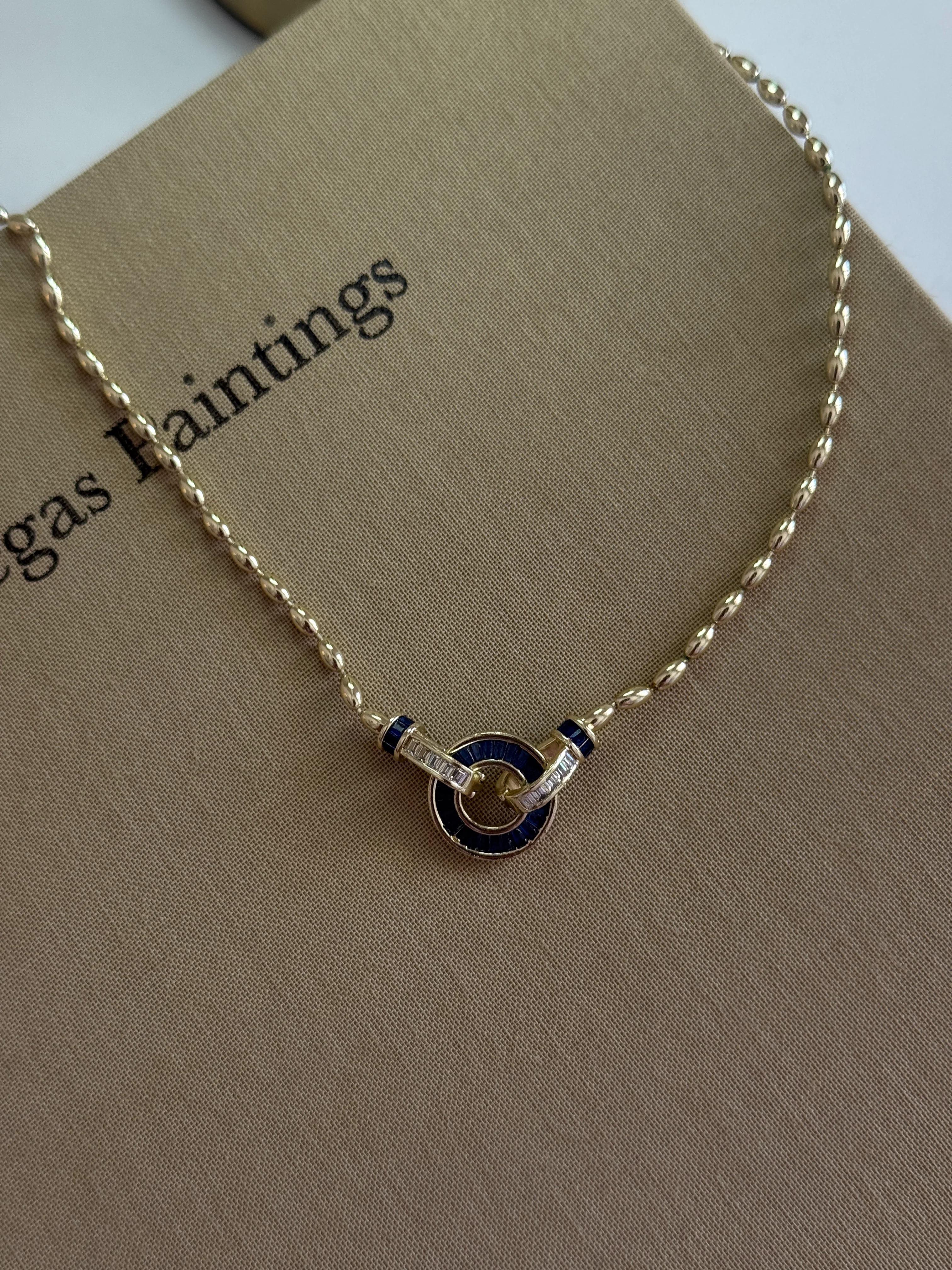 Vip Halka Model Mavi Taşlı Kolye