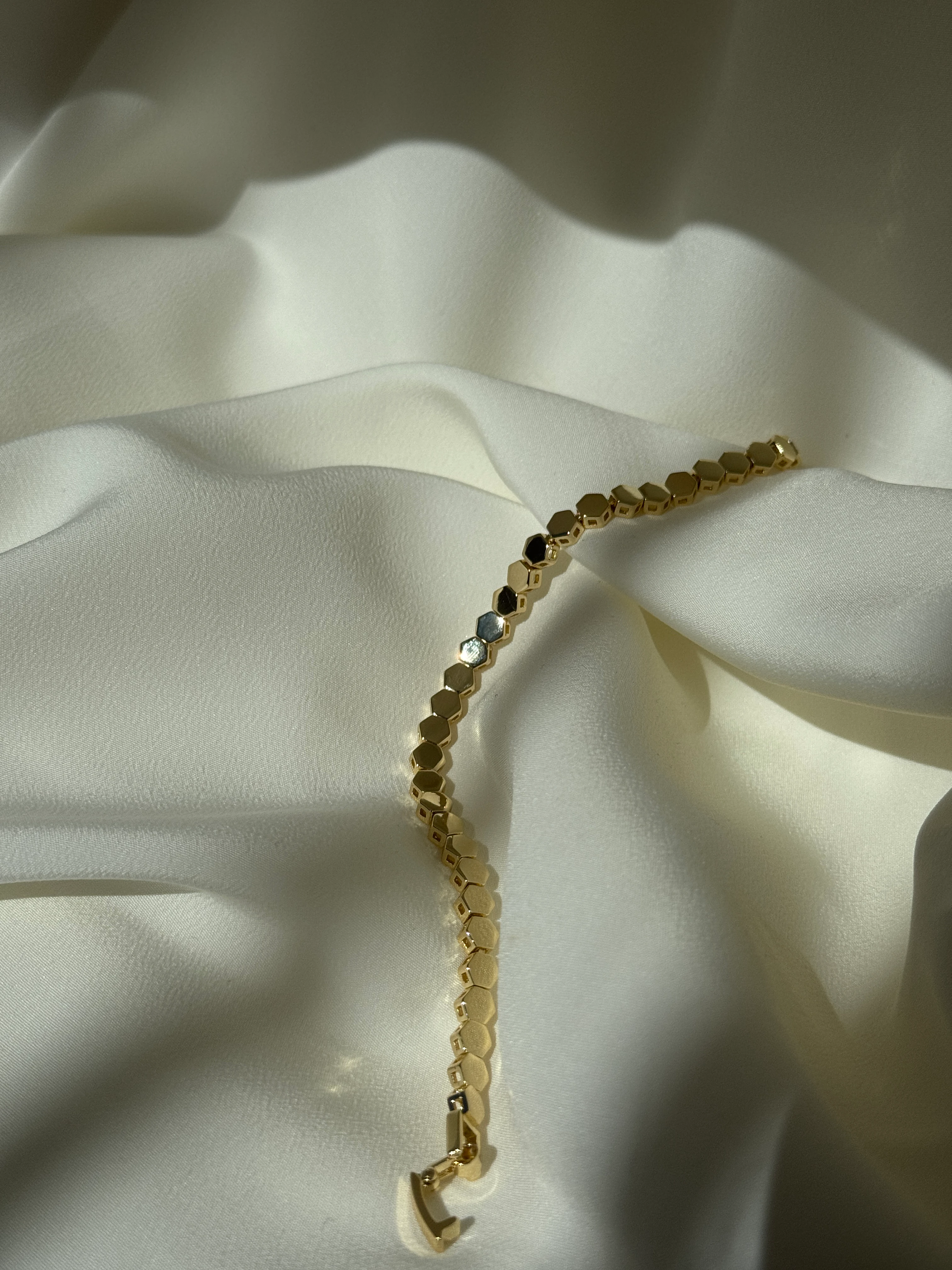 14K Altın Kaplama Arpa Bileklik