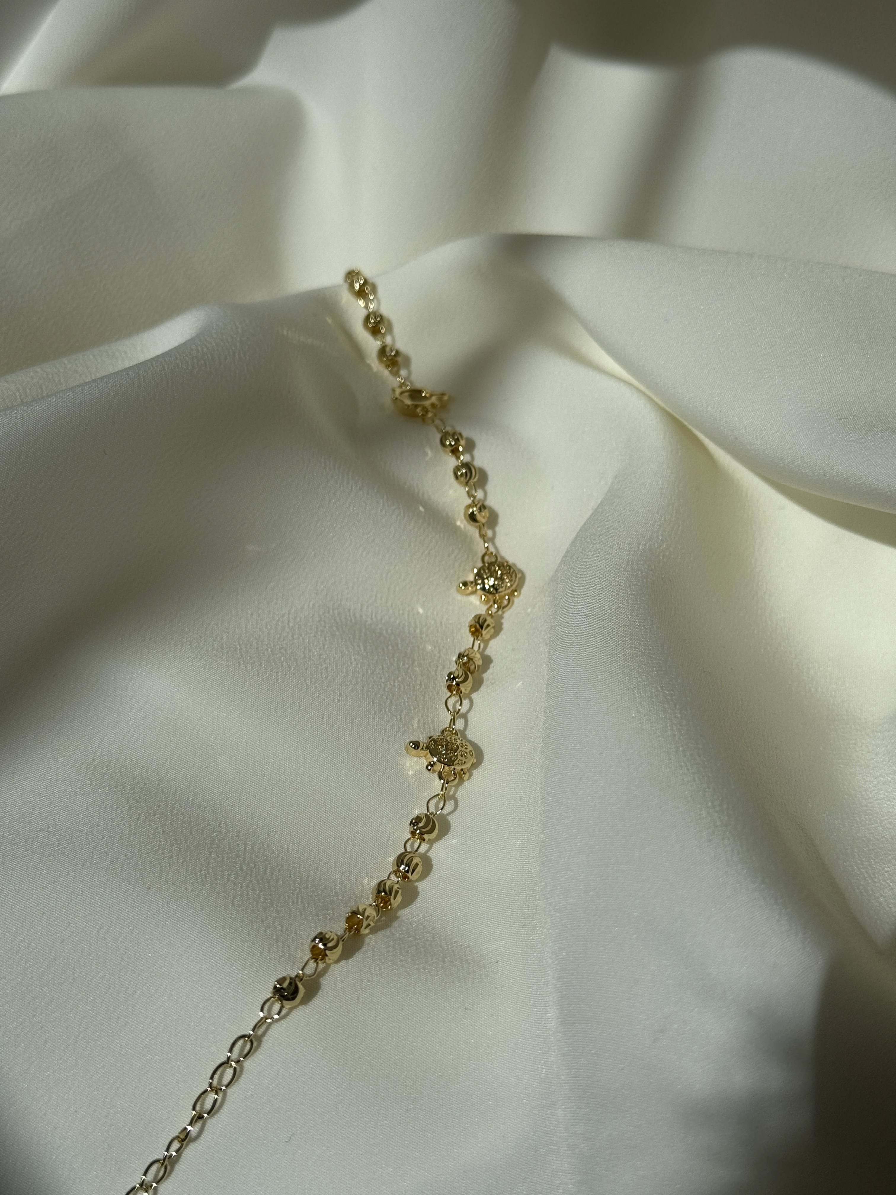 14K Kaplumbağa Detaylı Bileklik