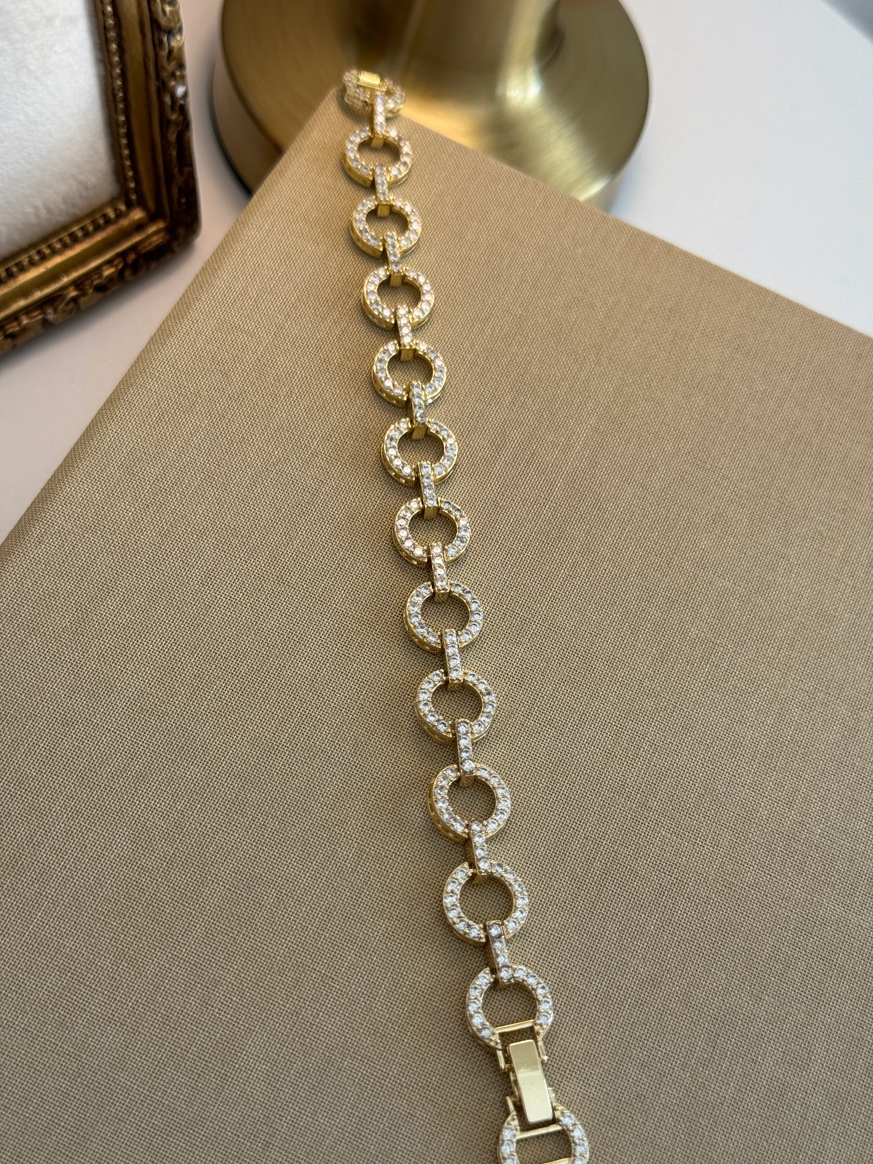 14K Zirkon Taşlı Halka Bileklik