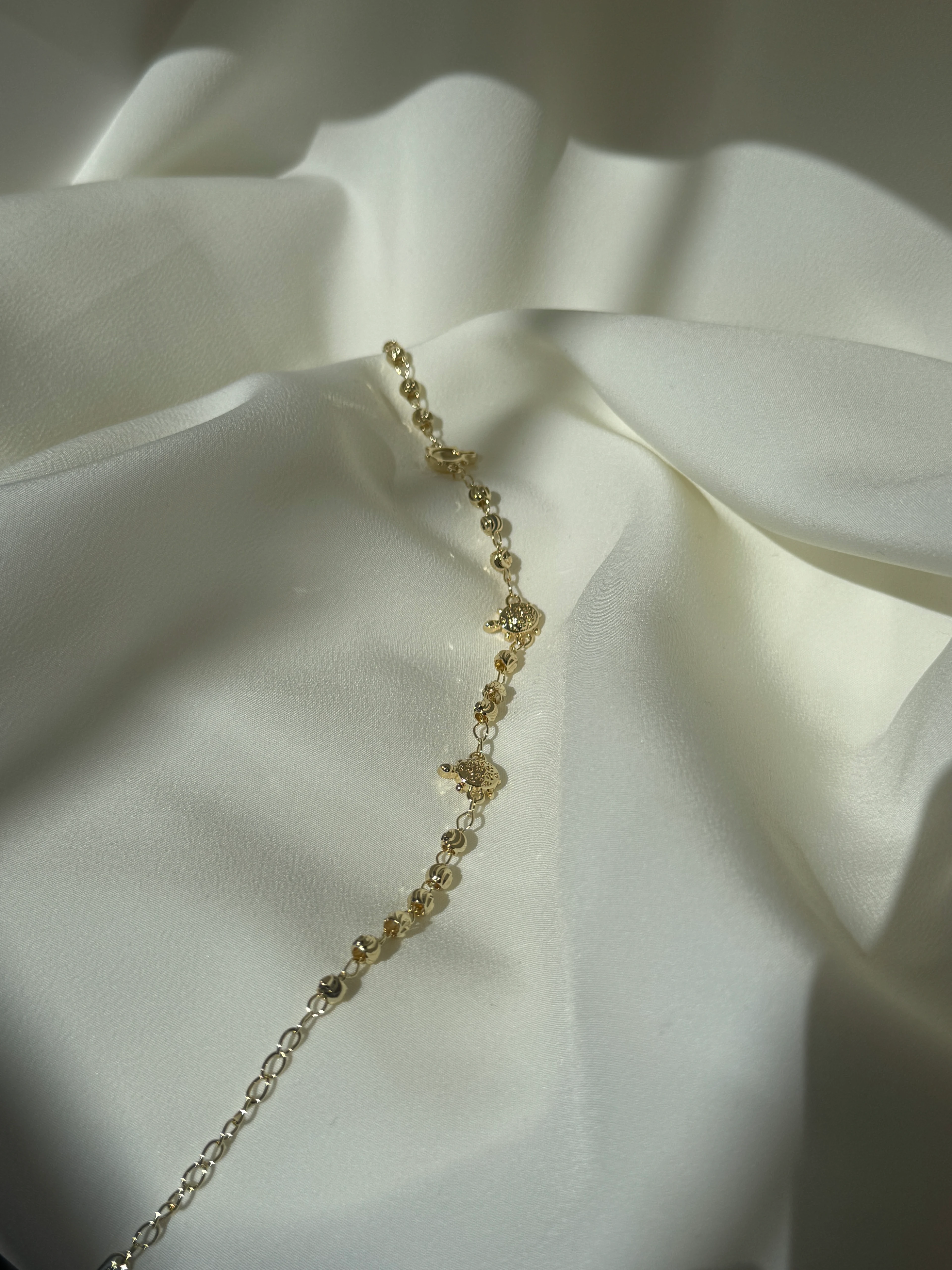 14K Kaplumbağa Detaylı Bileklik