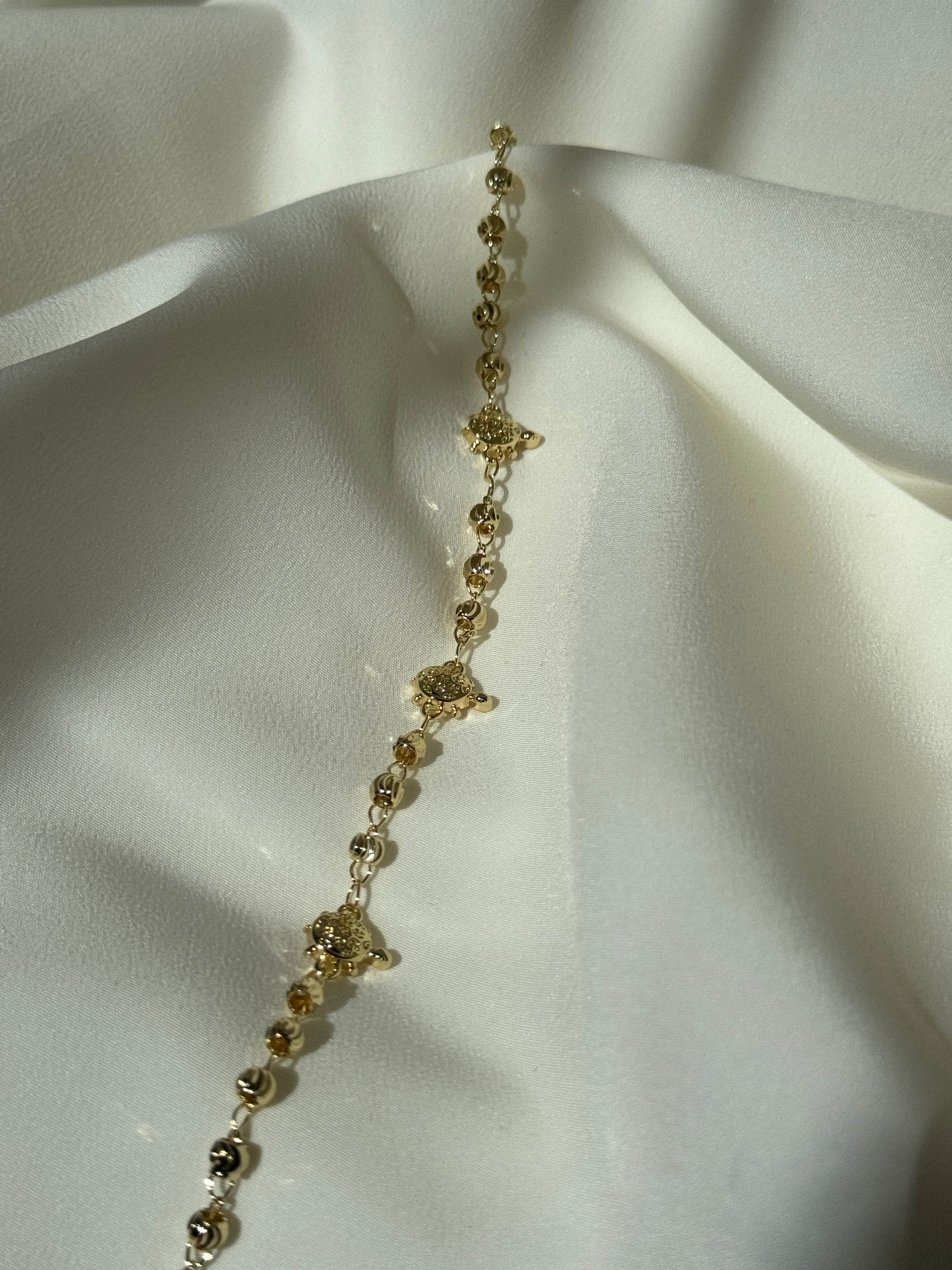 14K Kaplumbağa Detaylı Bileklik