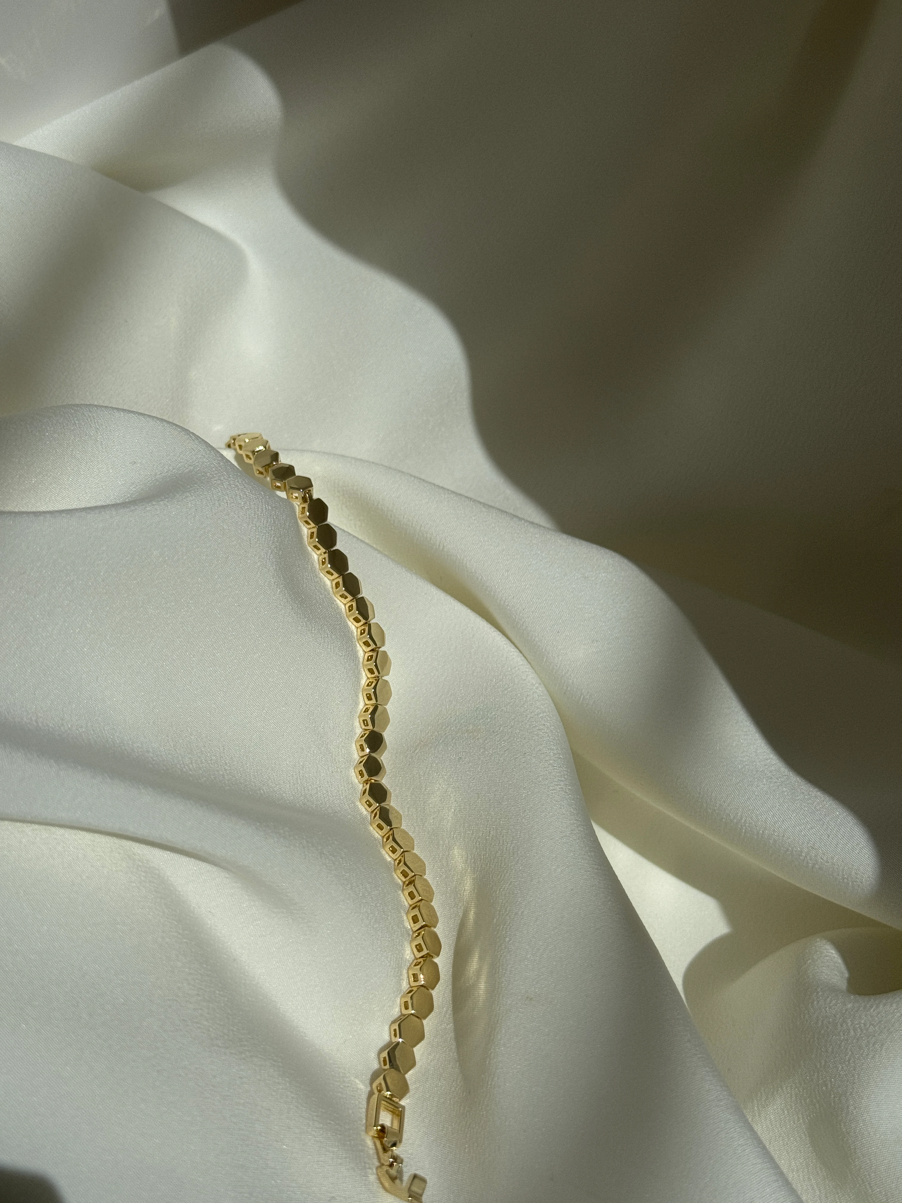 14K Altın Kaplama Arpa Bileklik