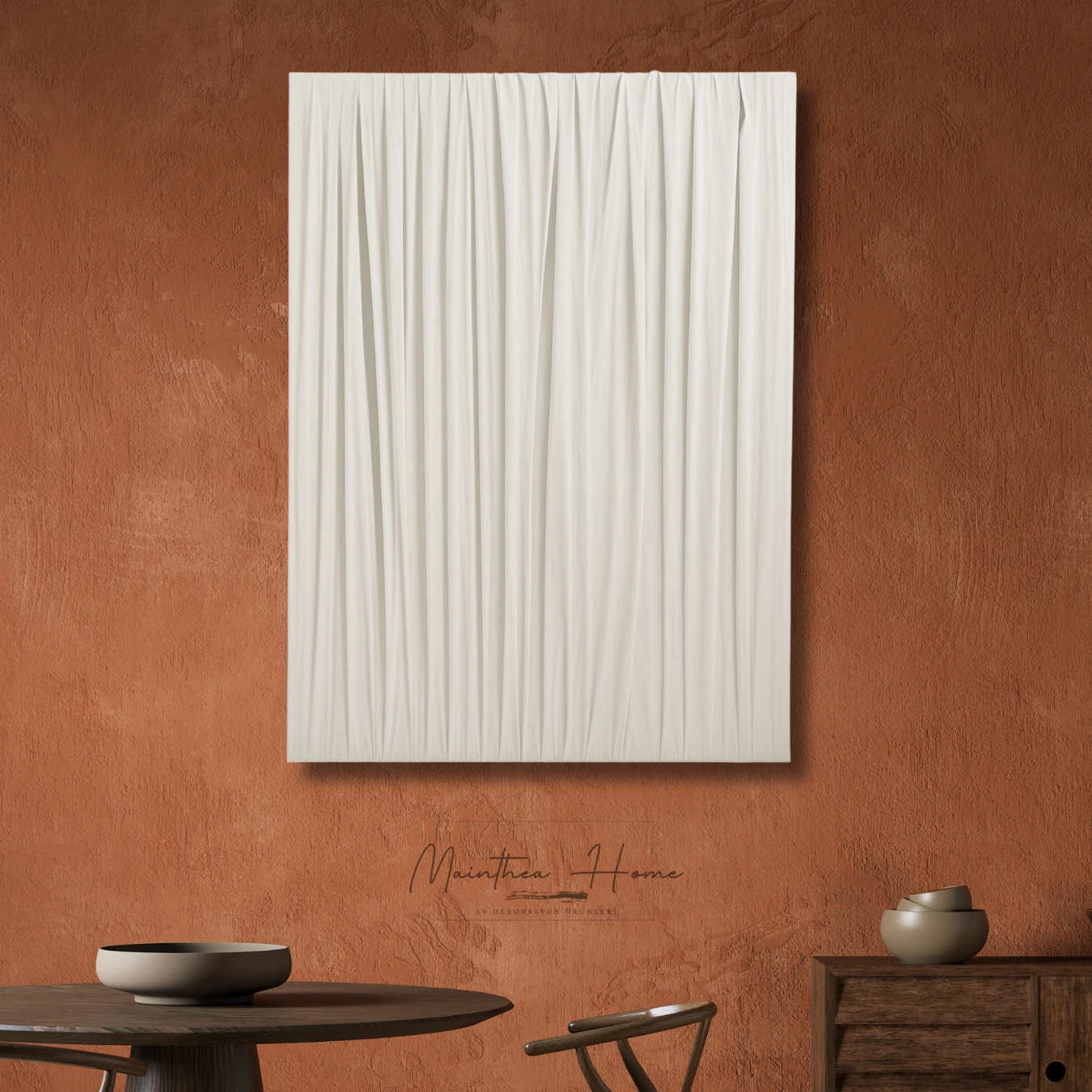 Dokulu Alçı Tablo - Derin Doku | El Yapımı 3D Dekoratif Duvar Tablosu