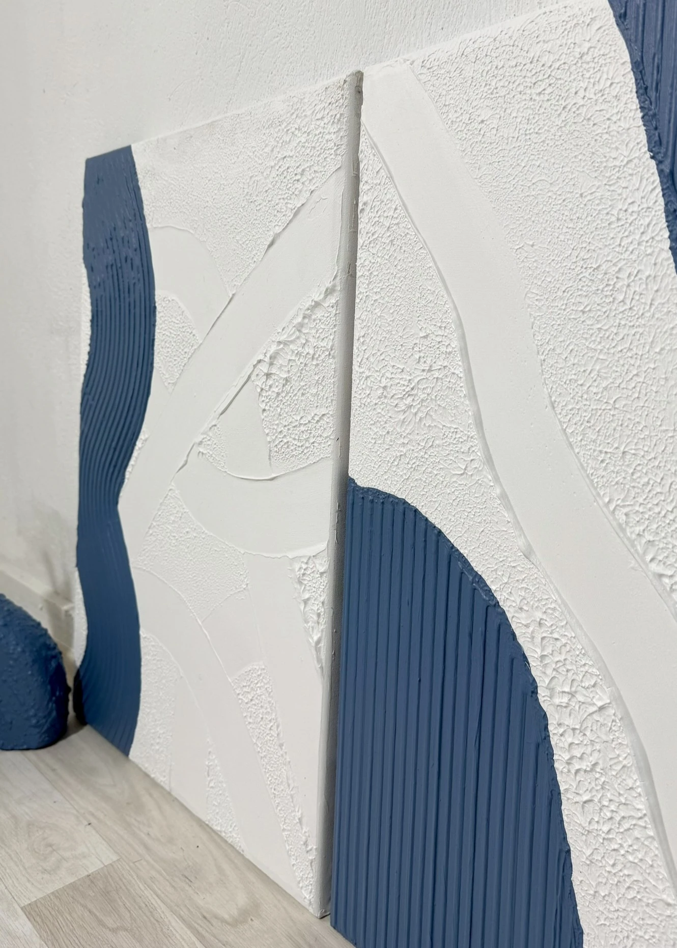 2'li Dokulu Alçı Tablo Statik Devrim| El Yapımı 3D Dekoratif Duvar Tablosu