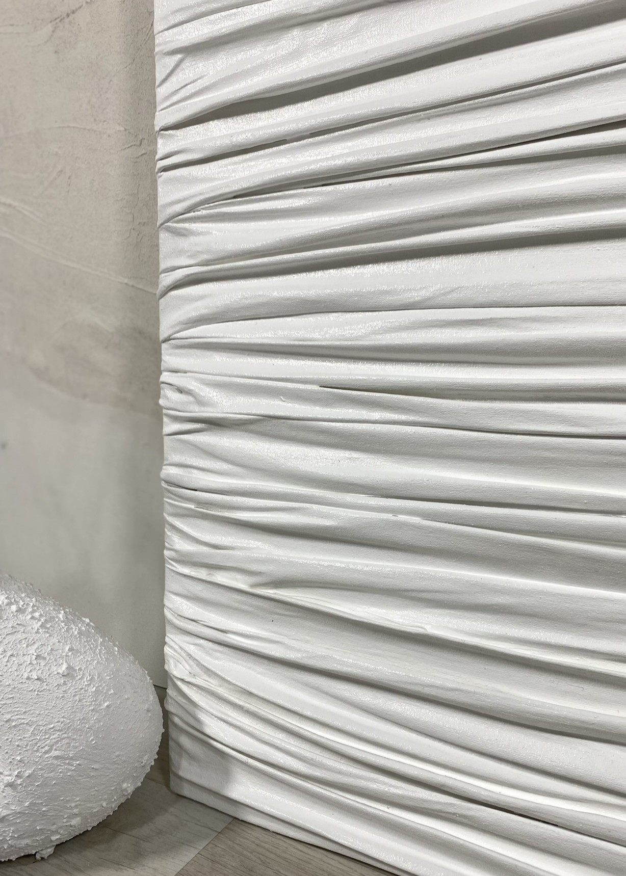 Dokulu Alçı Tablo - Zamanın Kıvrımları | El Yapımı 3D Dekoratif Duvar Tablosu