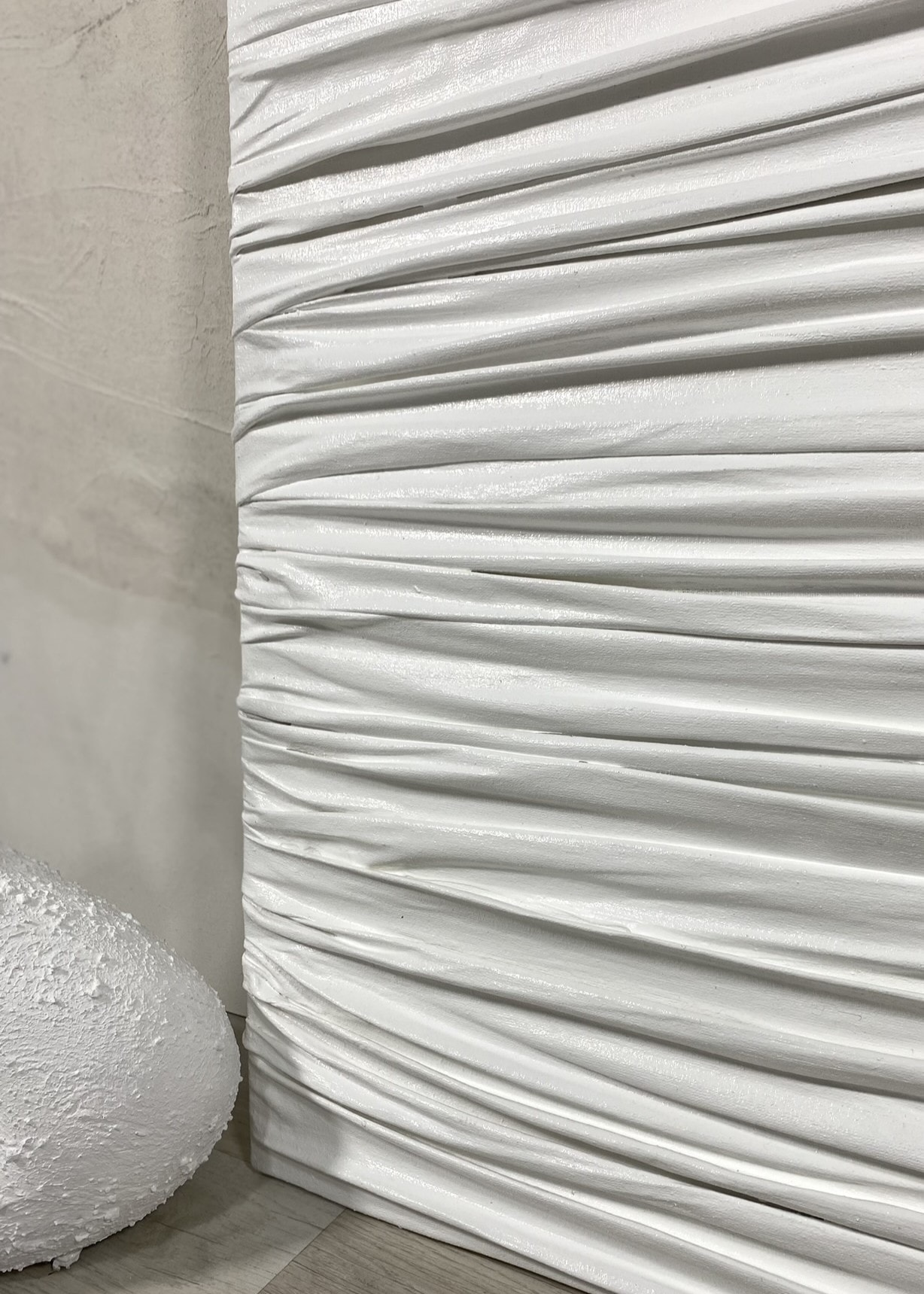 Dokulu Alçı Tablo Zamanın Kıvrımları | El Yapımı 3D Dekoratif Duvar Tablosu