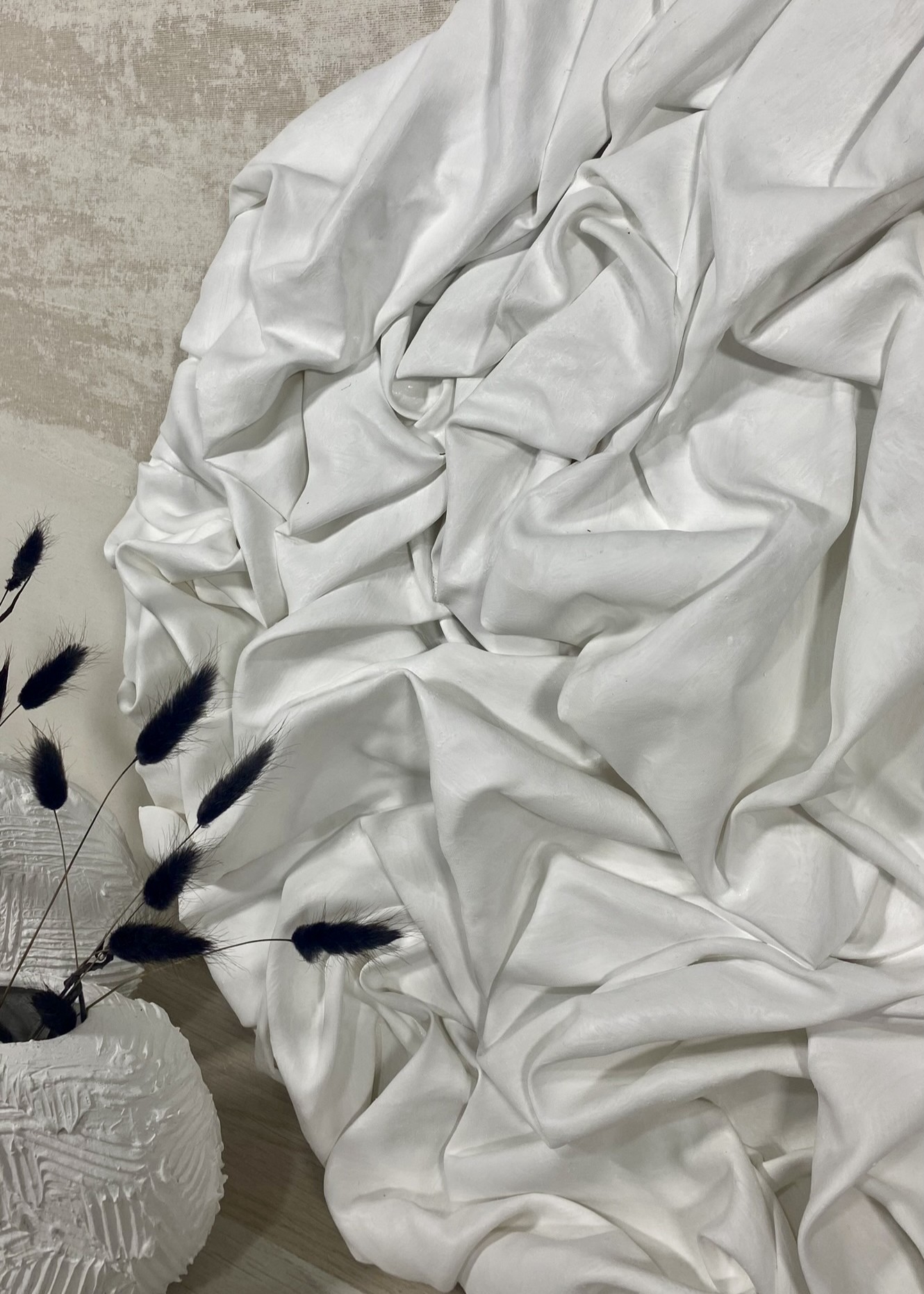 Dokulu Yuvarlak Alçı Tablo - Sis Dalgası | El Yapımı 3D Dekoratif Duvar Tablosu
