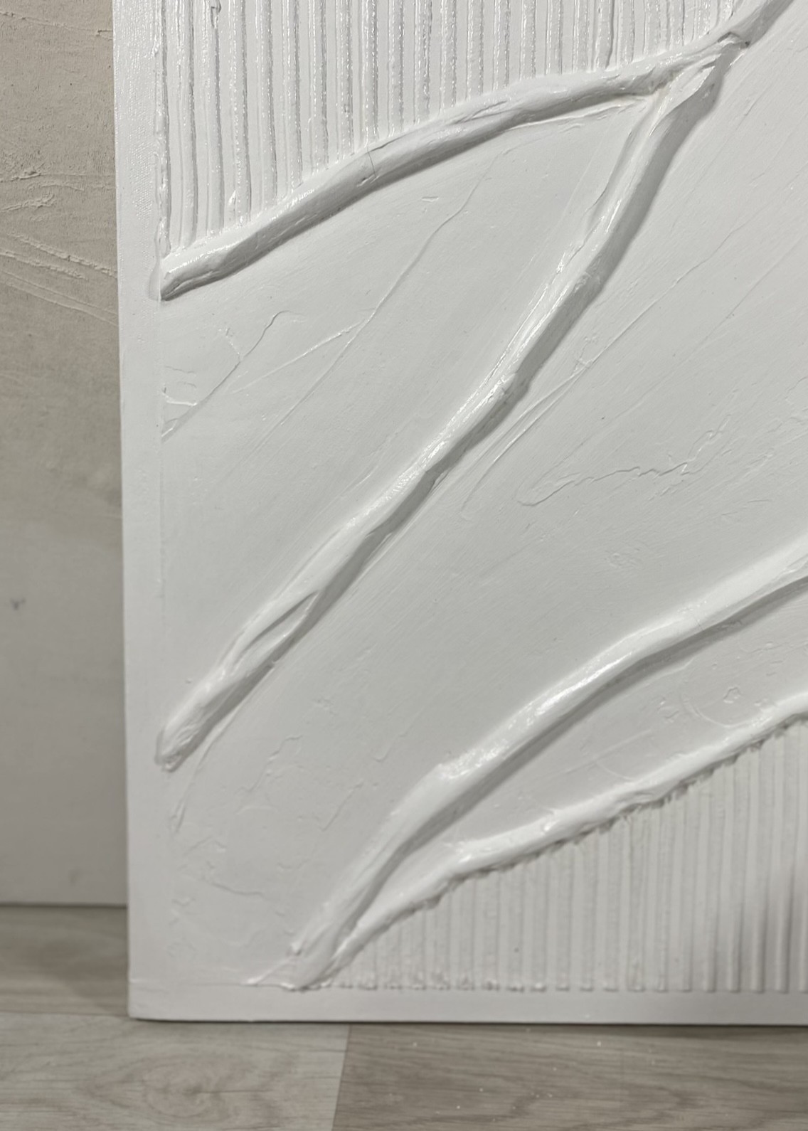 Dokulu Alçı Tablo - Akışın İzleri | El Yapımı 3D Dekoratif Duvar Tablosu