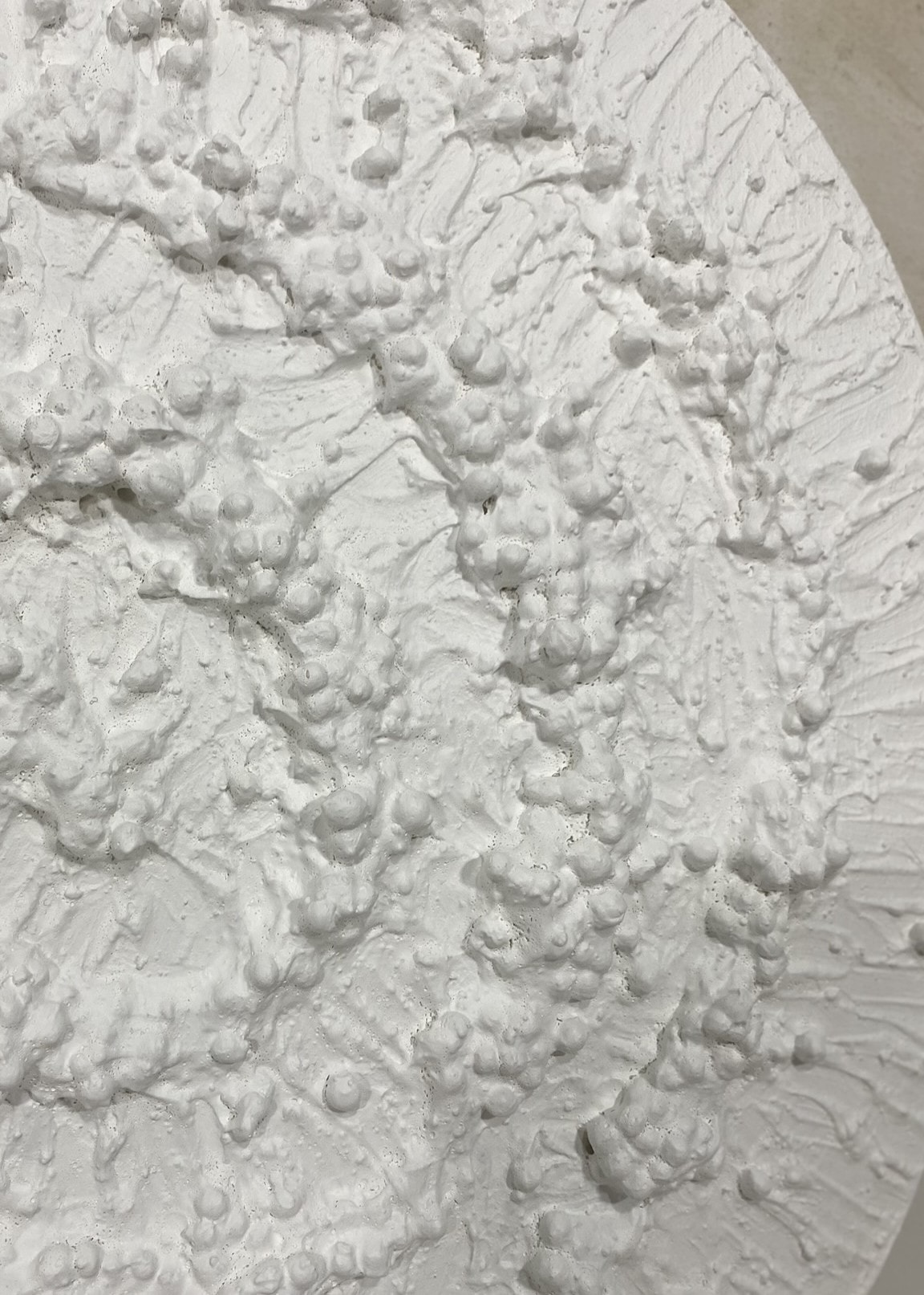 Dokulu Yuvarlak Alçı Tablo Kozmik Döngü | El Yapımı 3D Dekoratif Duvar Tablosu