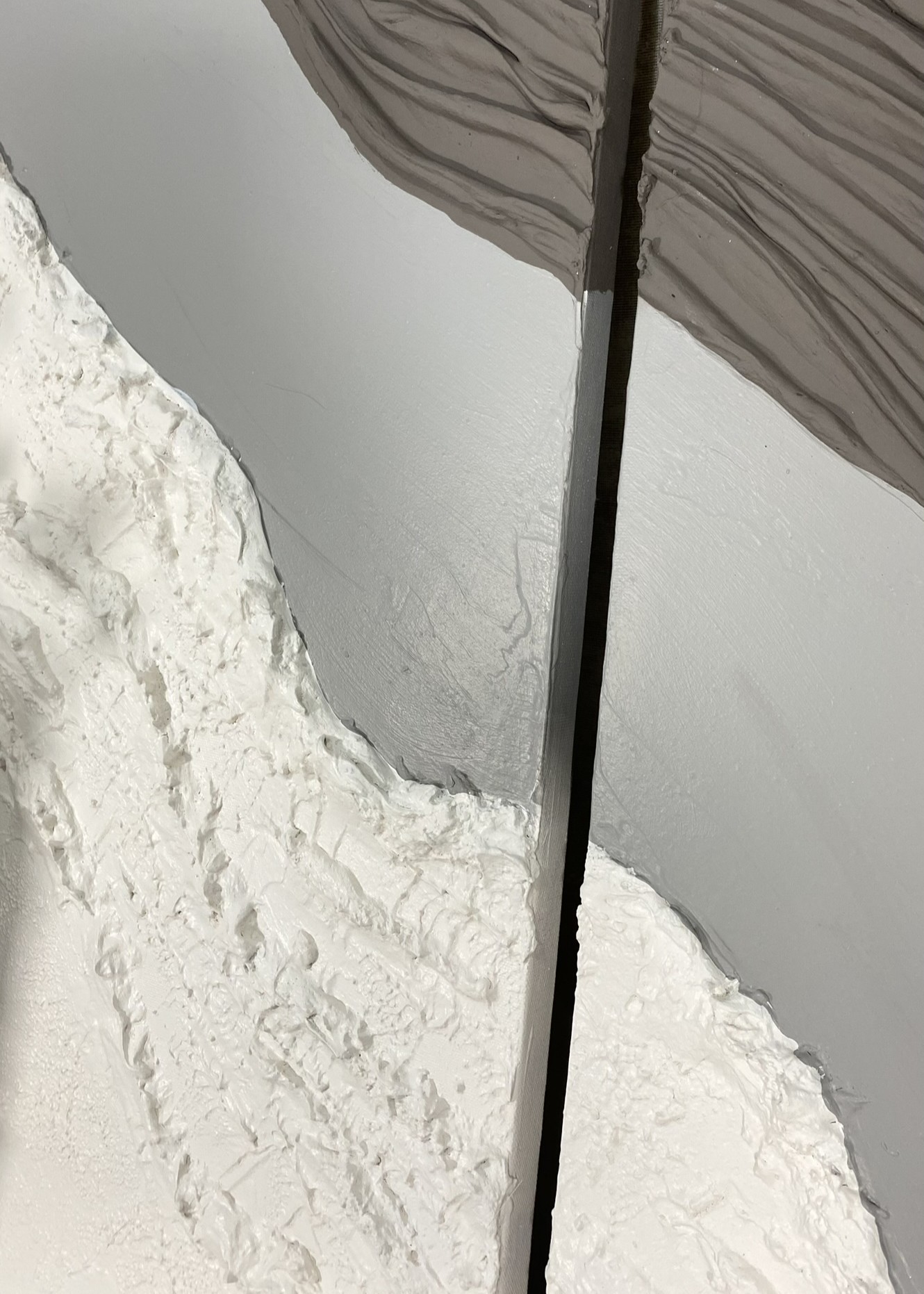 2'li Dokulu Alçı Tablo - Betonun Hafızası| El Yapımı 3D Dekoratif Duvar Tablosu