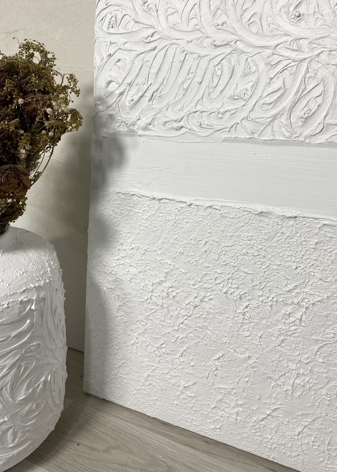 Dokulu Alçı Tablo Harmoni | El Yapımı 3D Dekoratif Duvar Tablosu