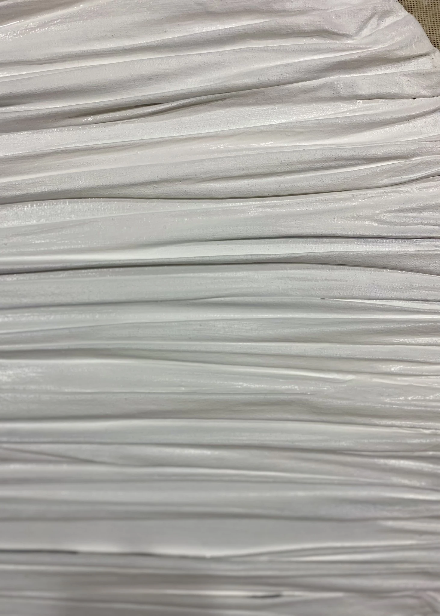 Dokulu Yuvarlak Alçı Tablo Sade Akış | El Yapımı 3D Dekoratif Duvar Tablosu