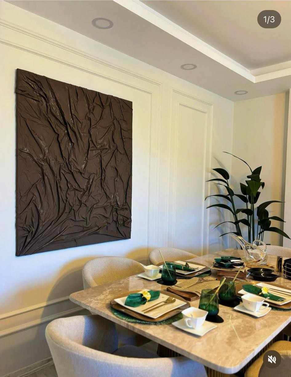 100-100 cm özel sipariş dokulu kumaş tablo
