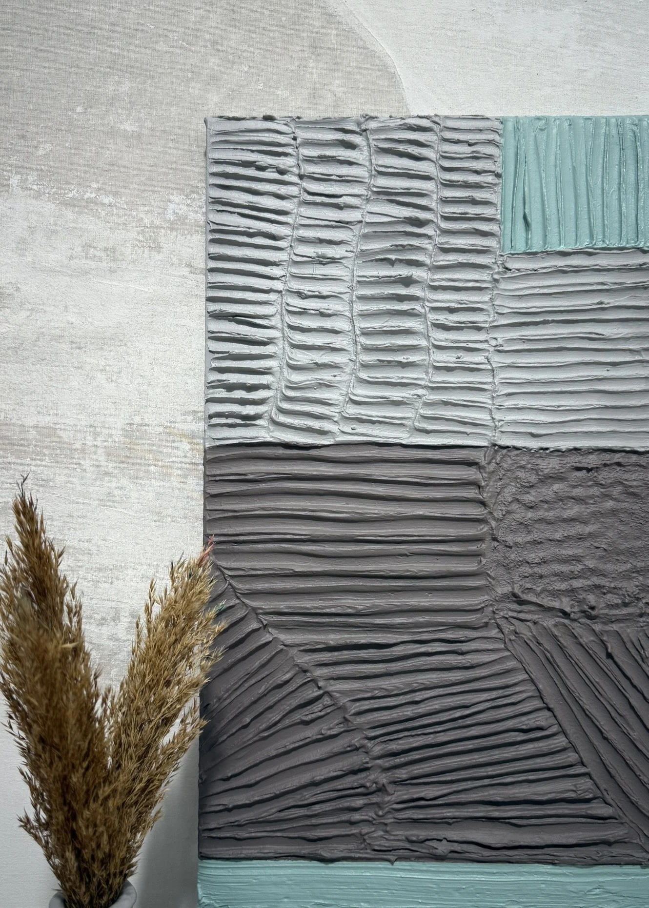 Dokulu Tablo Kodlanmış Doku | El Yapımı 3D Dekoratif Duvar Tablosu