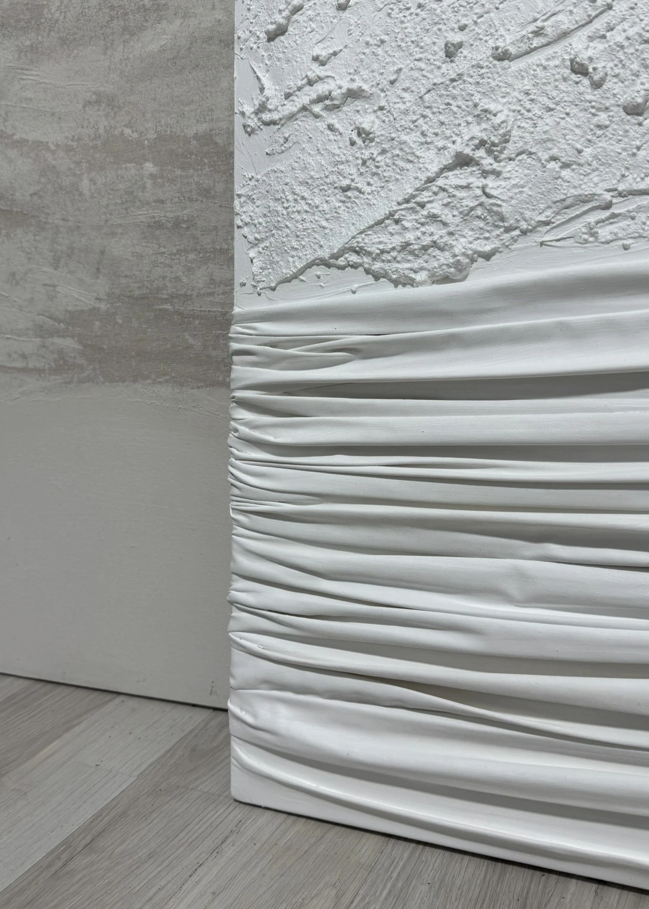 Dokulu Tablo Lunar Drapery | El Yapımı 3D Dekoratif Duvar Tablosu