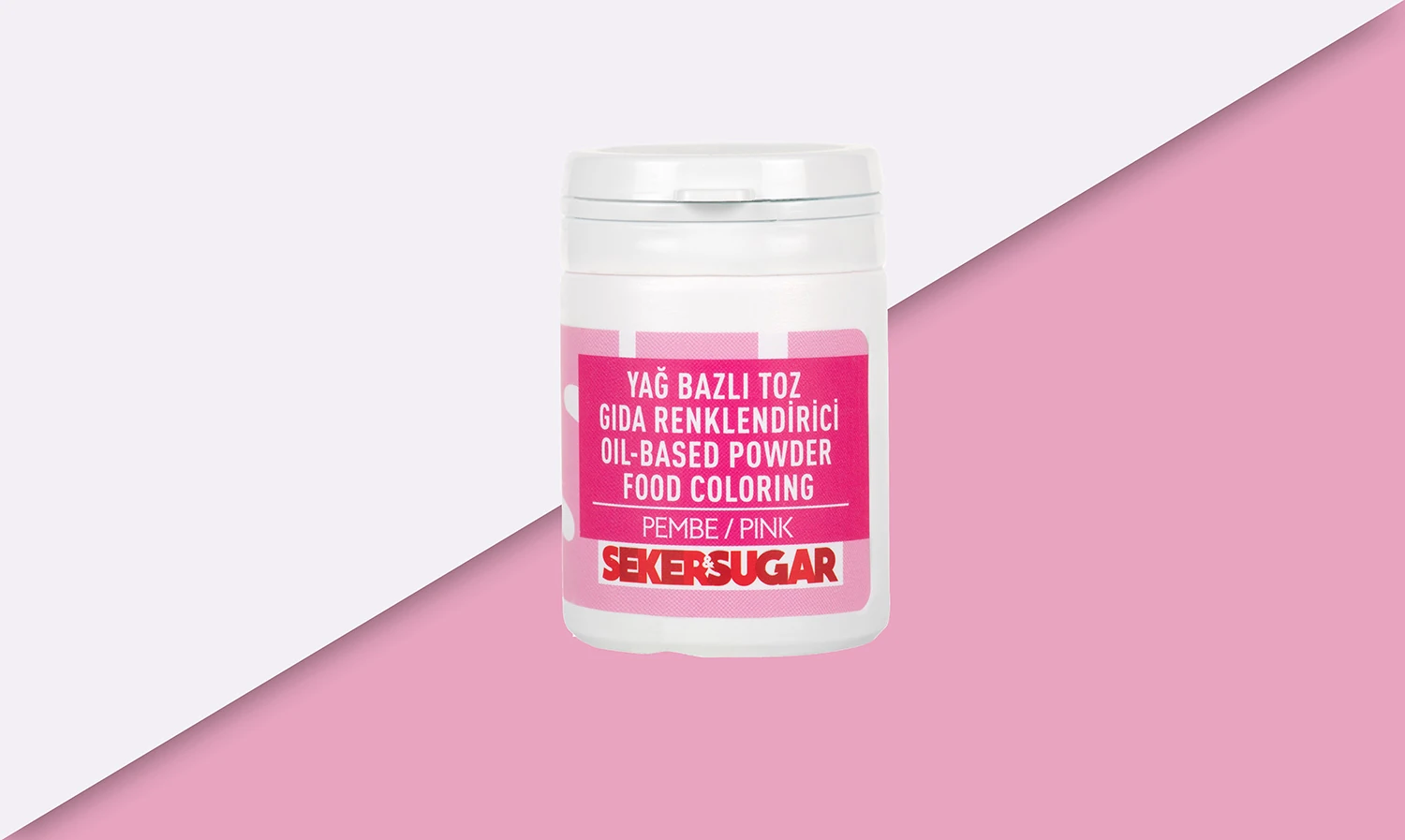 Şeker & Sugar Yağ Bazlı Toz Gıda Boyası 25 Gr - Pembe