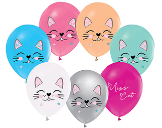 Pastel Balon Miss Cat 5'li