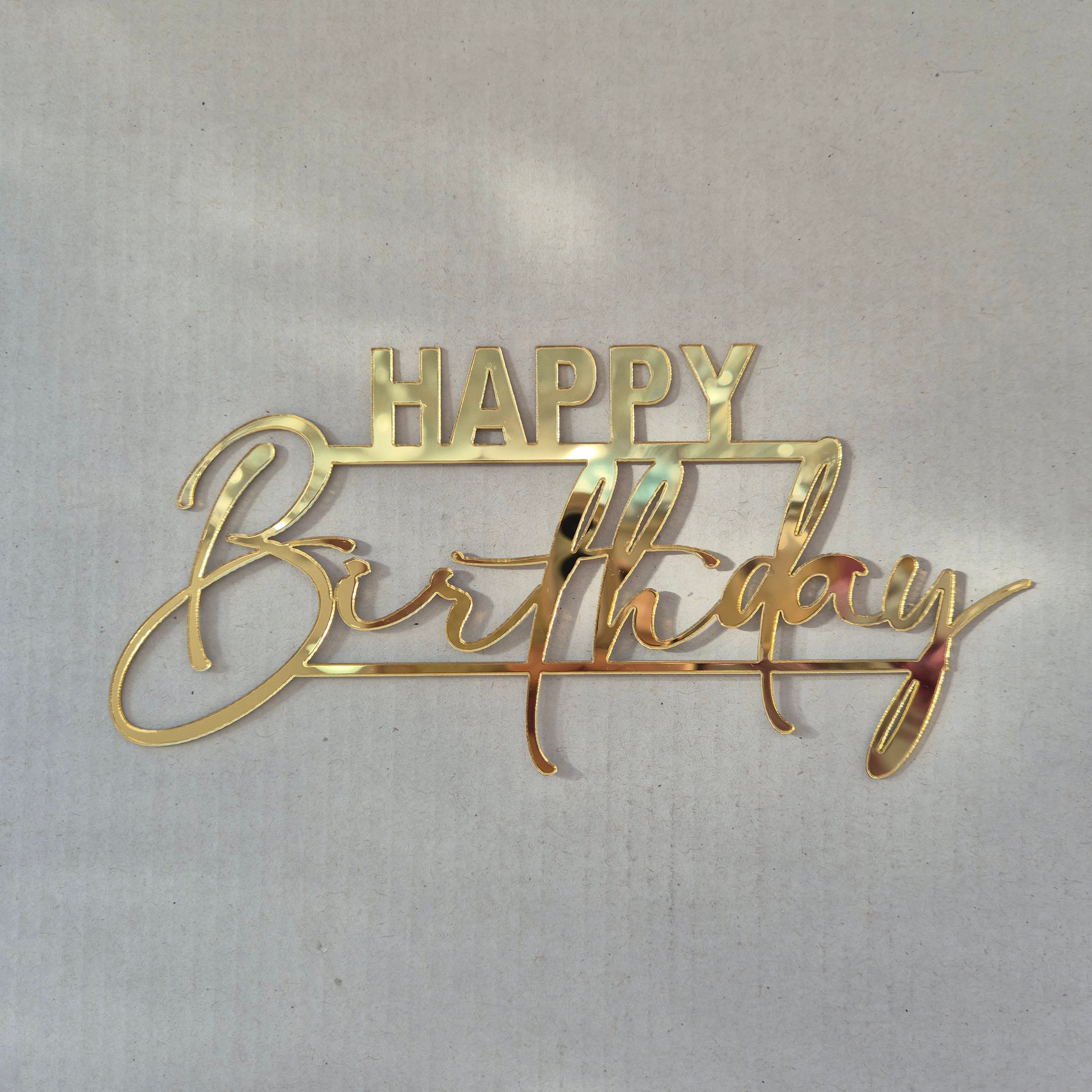 Happy Birthday Pasta Önü Pleksi 