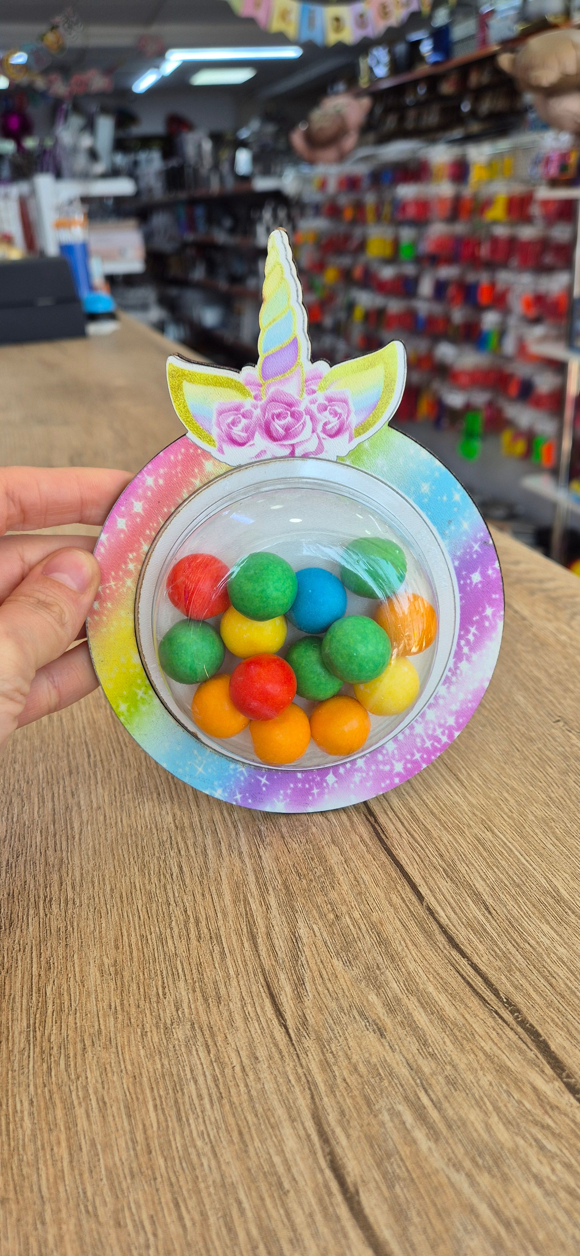 Ahşap Baskılı Karakter Sakız - Unicorn