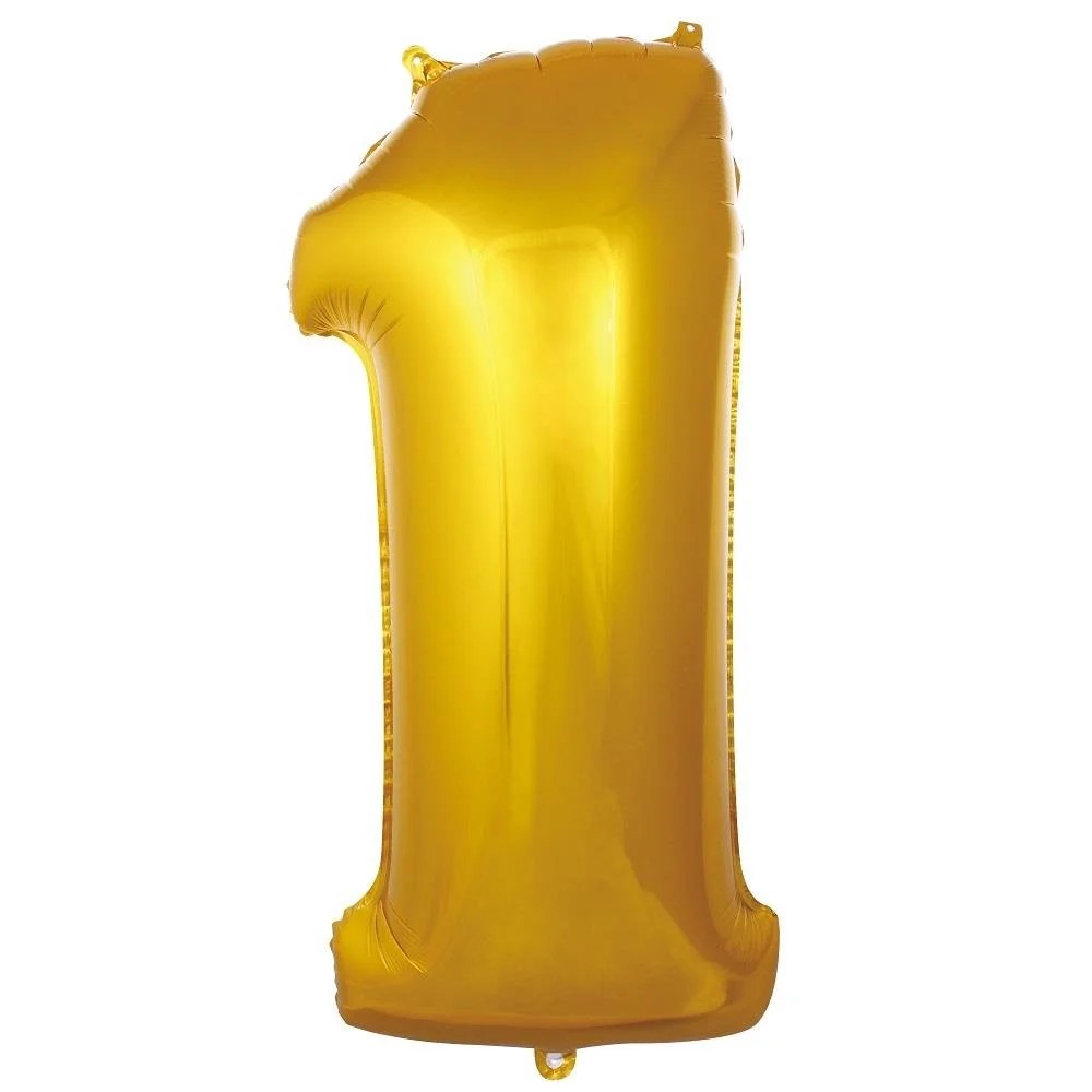 Folyo Balon 1 Rakamı Gold 76 Cm 34 inç