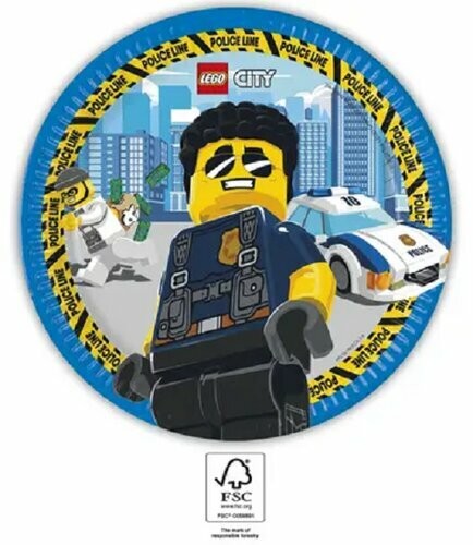 Lego City Lisanslı Parti Tabağı 8'li