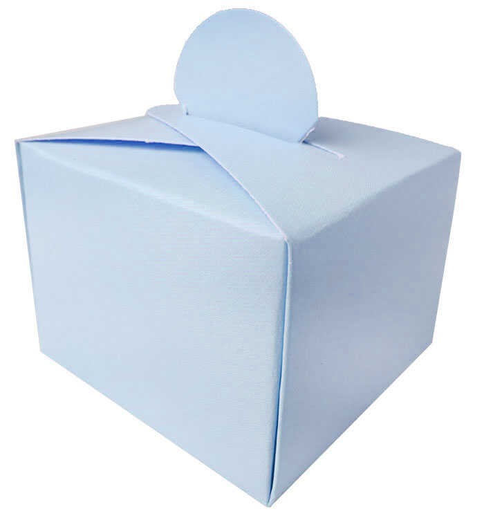 Lokumluk Kare Kutu 25'li 4.5x5.5 Cm - Makaron Mavi