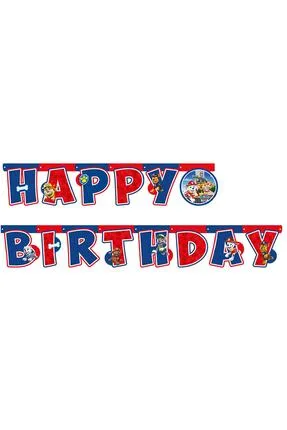Harf Afiş Happy Birthday Paw Patrol Banner Yazı
