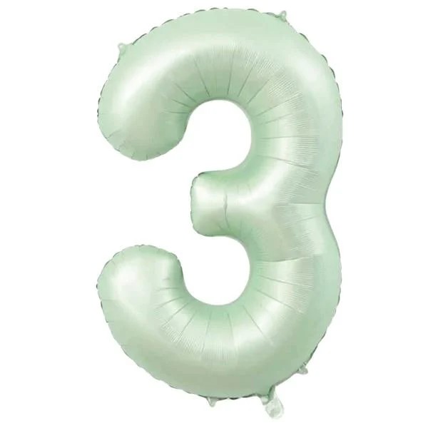 Folyo Balon Rakam Retro Yeşil 76 Cm 34 inç - 3