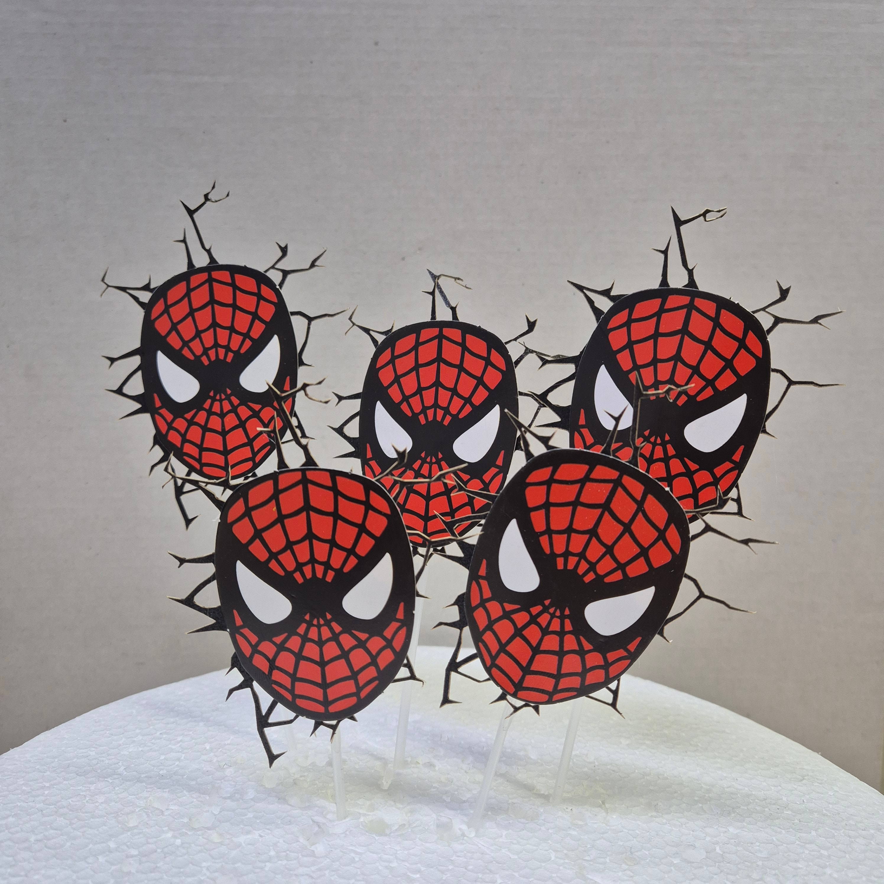 Pasta Üstü Spiderman Süs 5'li