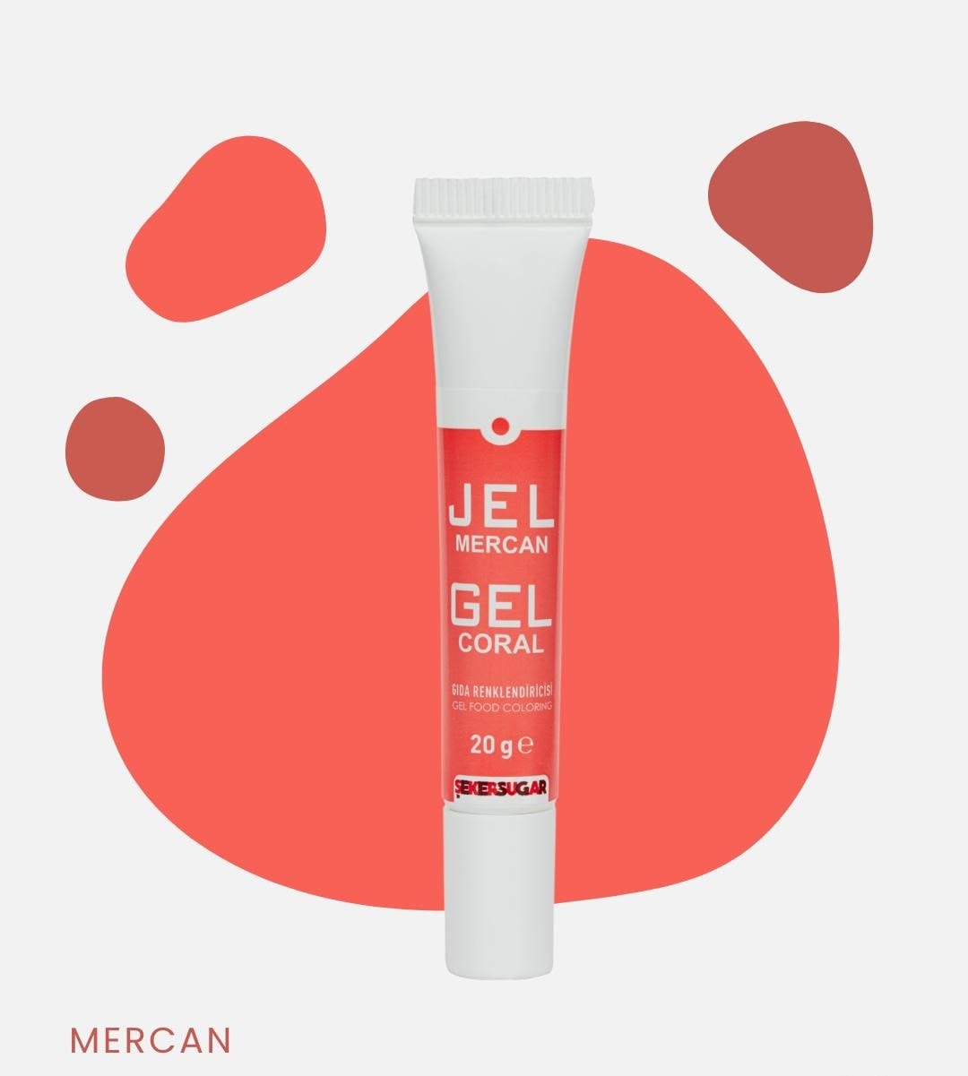 Şeker & Sugar Jel Gıda Boyası Tüp 20 Gr - Mercan