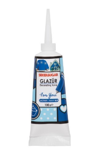 Şeker & Sugar Glazür Tüp 100 Gr - Lacivert