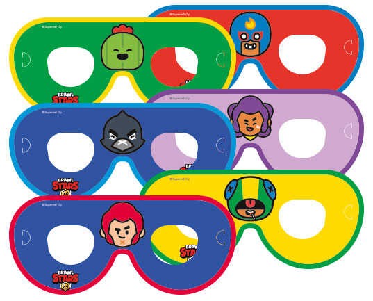 Brawl Stars Maske 6'lı
