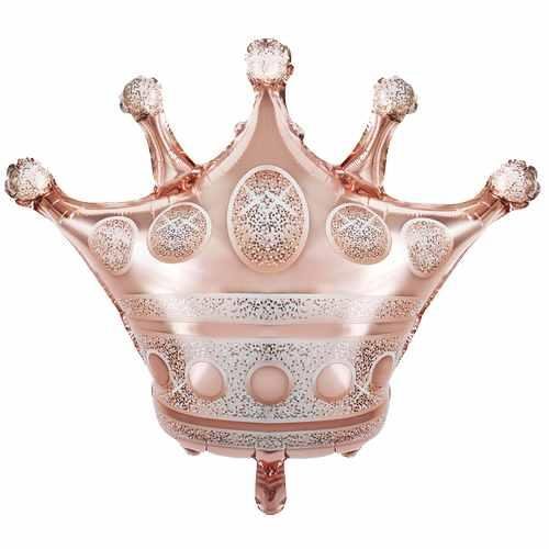 Figür Folyo Balon Kral Taç Rose Gold