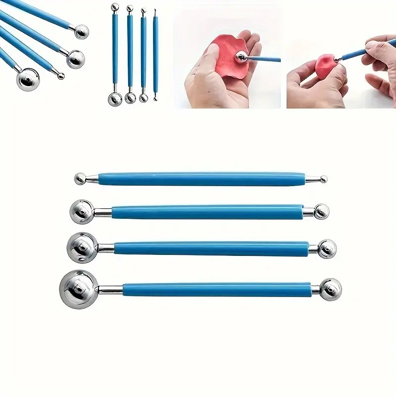 Metal Marzipan Seti 4 Parça Set